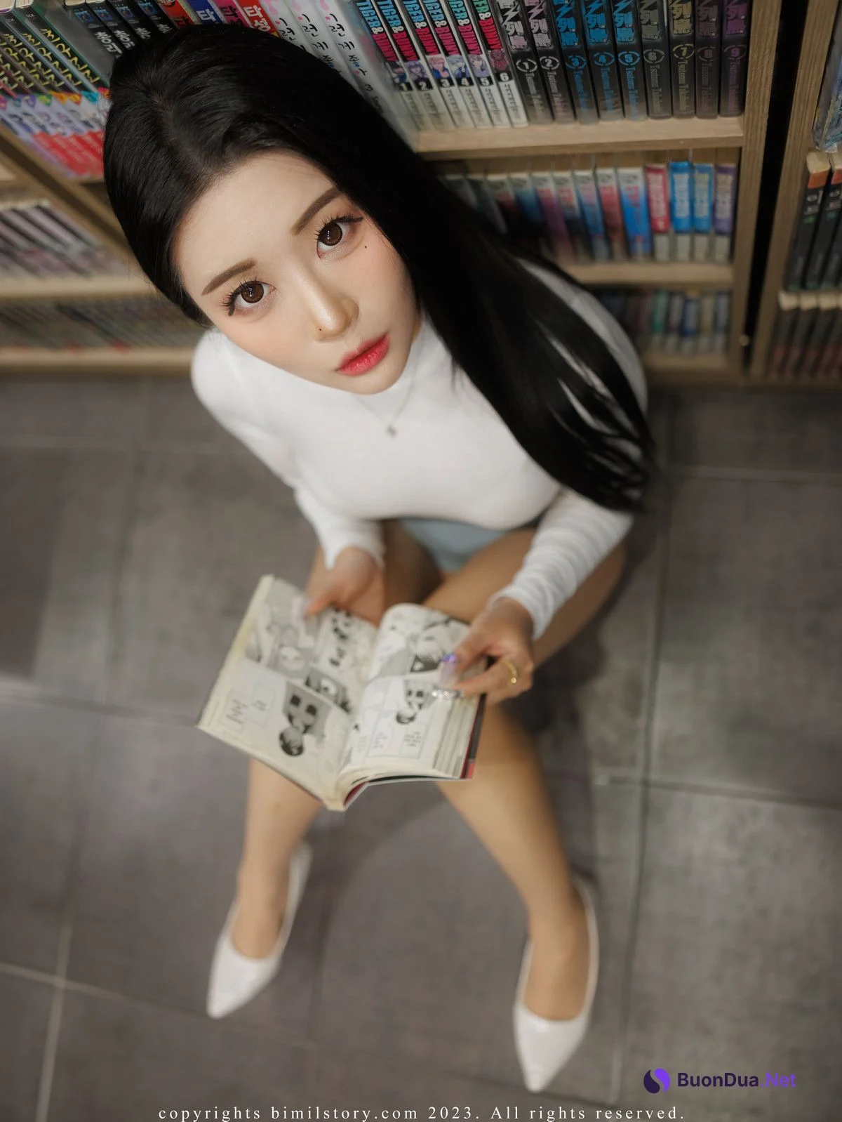 Jeong Bomi 정보미, [Bimilstory] Part-timer Girl at a Comic Book Cafe Set.01 - Photo 6