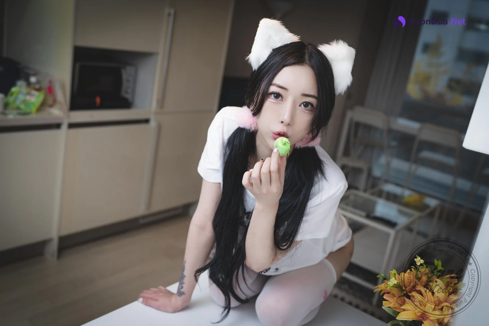 Jia 지아, [PURE MEDIA] Naked cat on the sofa Set.01 - Photo 14