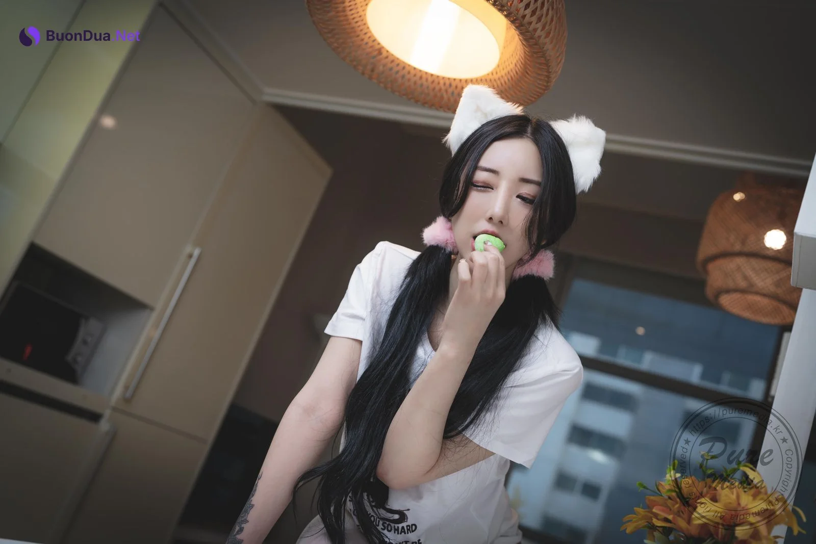 Jia 지아, [PURE MEDIA] Naked cat on the sofa Set.01 - Photo 15
