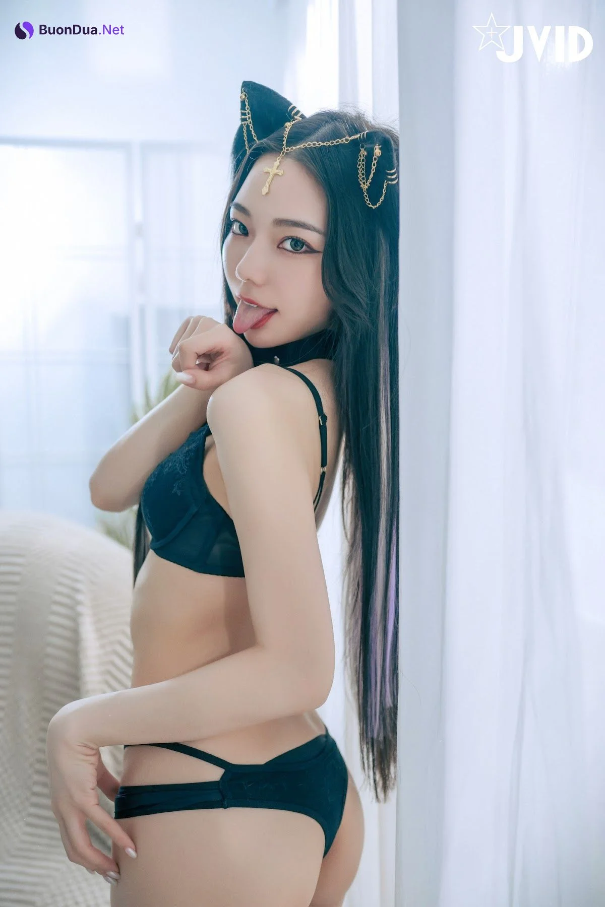 [JVID] 啾啾 – 牛奶成功收編冶豔的黑貓娘 - รูปภาพ 10