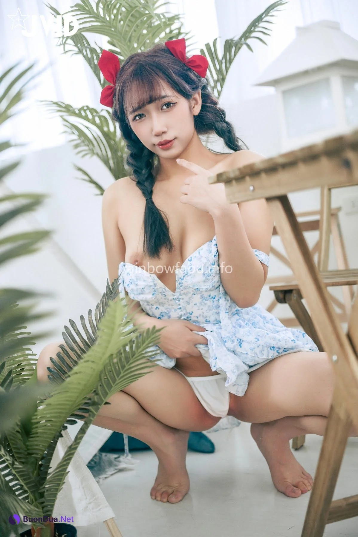 [JVID] 吳紫欣 – 戀愛感爆棚的野餐約會－紫欣❤️女友洋裝的肩帶滑下來了😳那乾脆就別穿了吧😍 - Photo 15