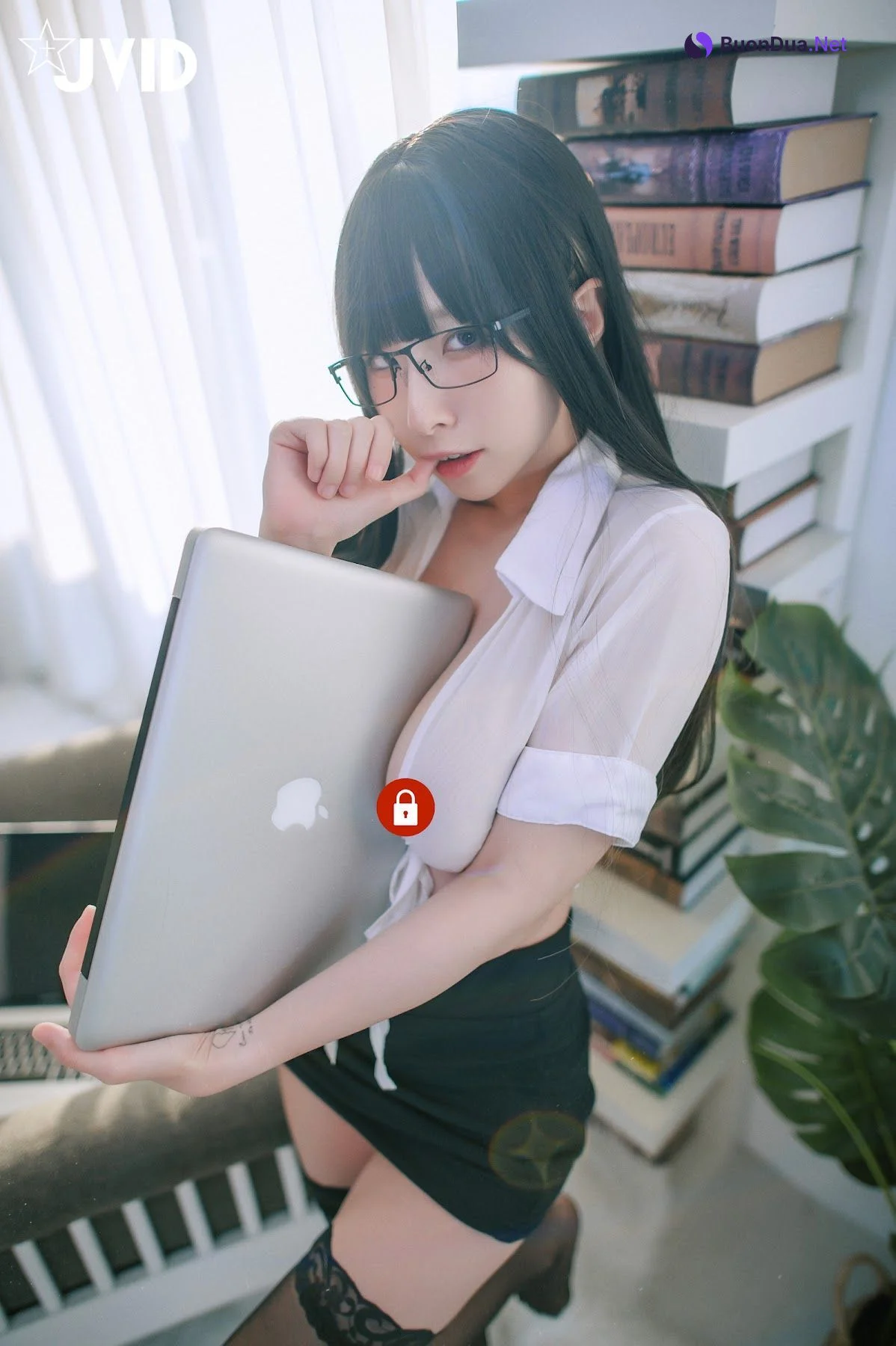 [JVID] 黎菲儿 – 超完美巨乳-色色的女同事加班时の脱衣诱惑 - 사진 5