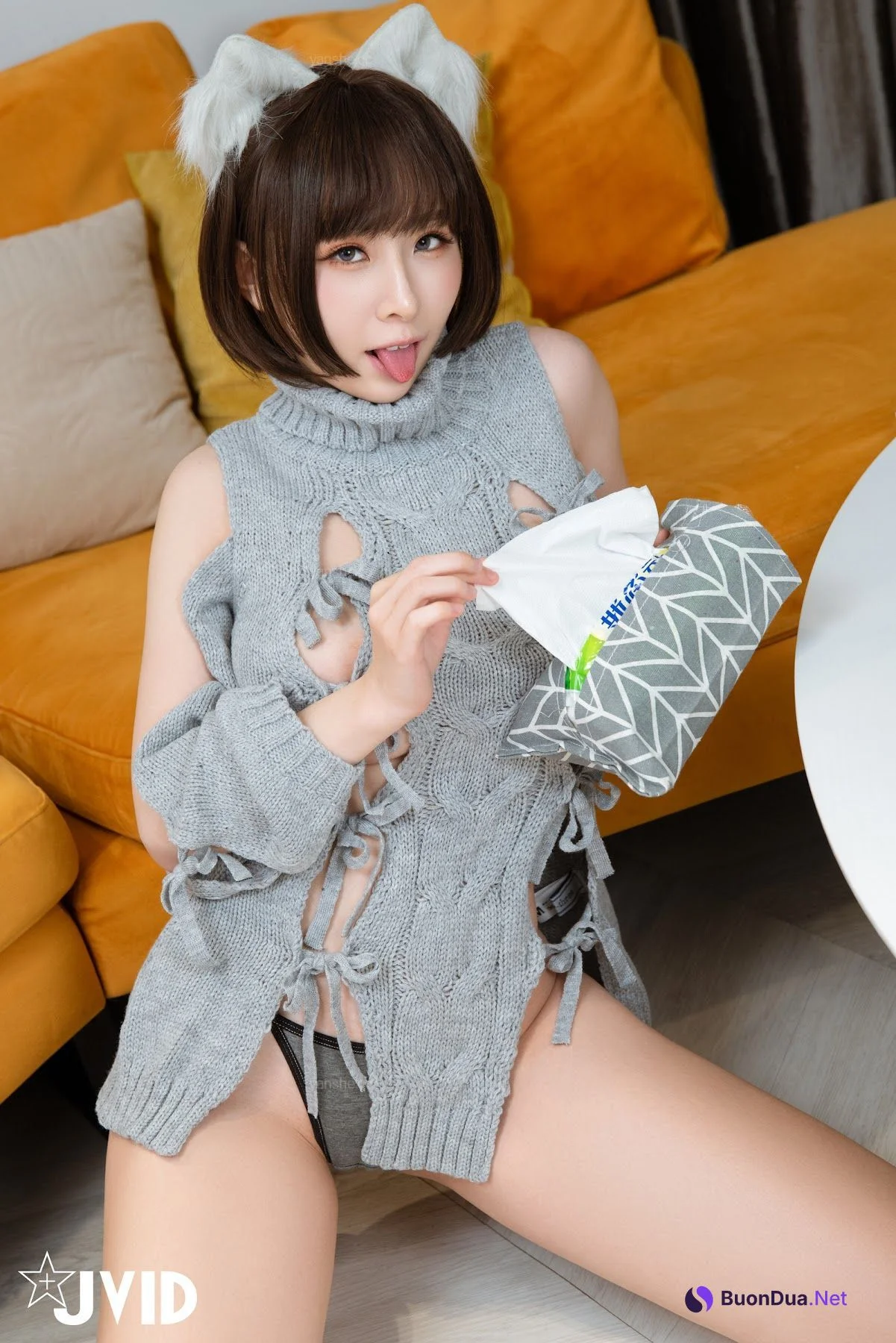 [JVID] 黎菲兒 – 《元宇宙》-巨乳女仆，挑逗版 - 사진 10
