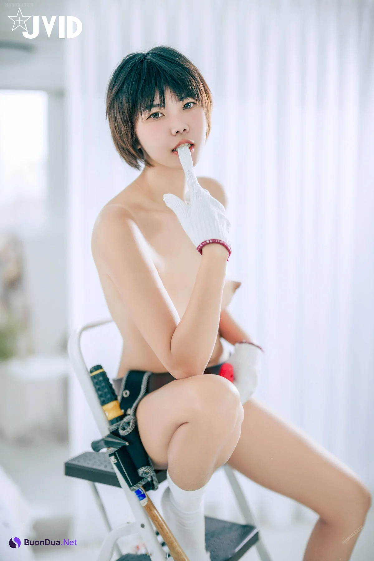 [JVID] 果寶寶 – 氣質短發嫩模-性感迷人管道維修工,被業主襲胸 - Photo 16