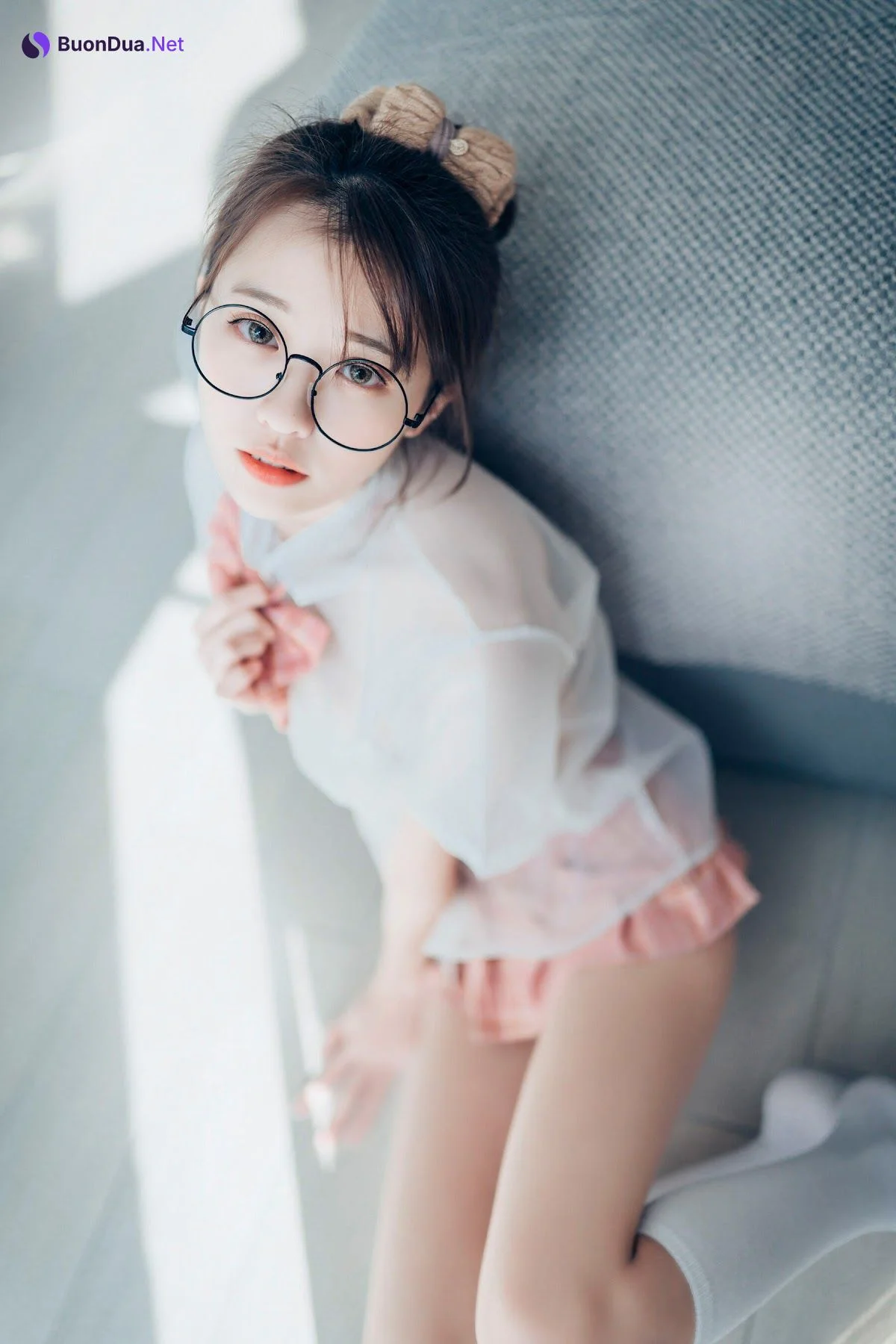 [JVID] 妍妍 Angel – 女孩在trasmart制服與眼鏡 - 사진 10