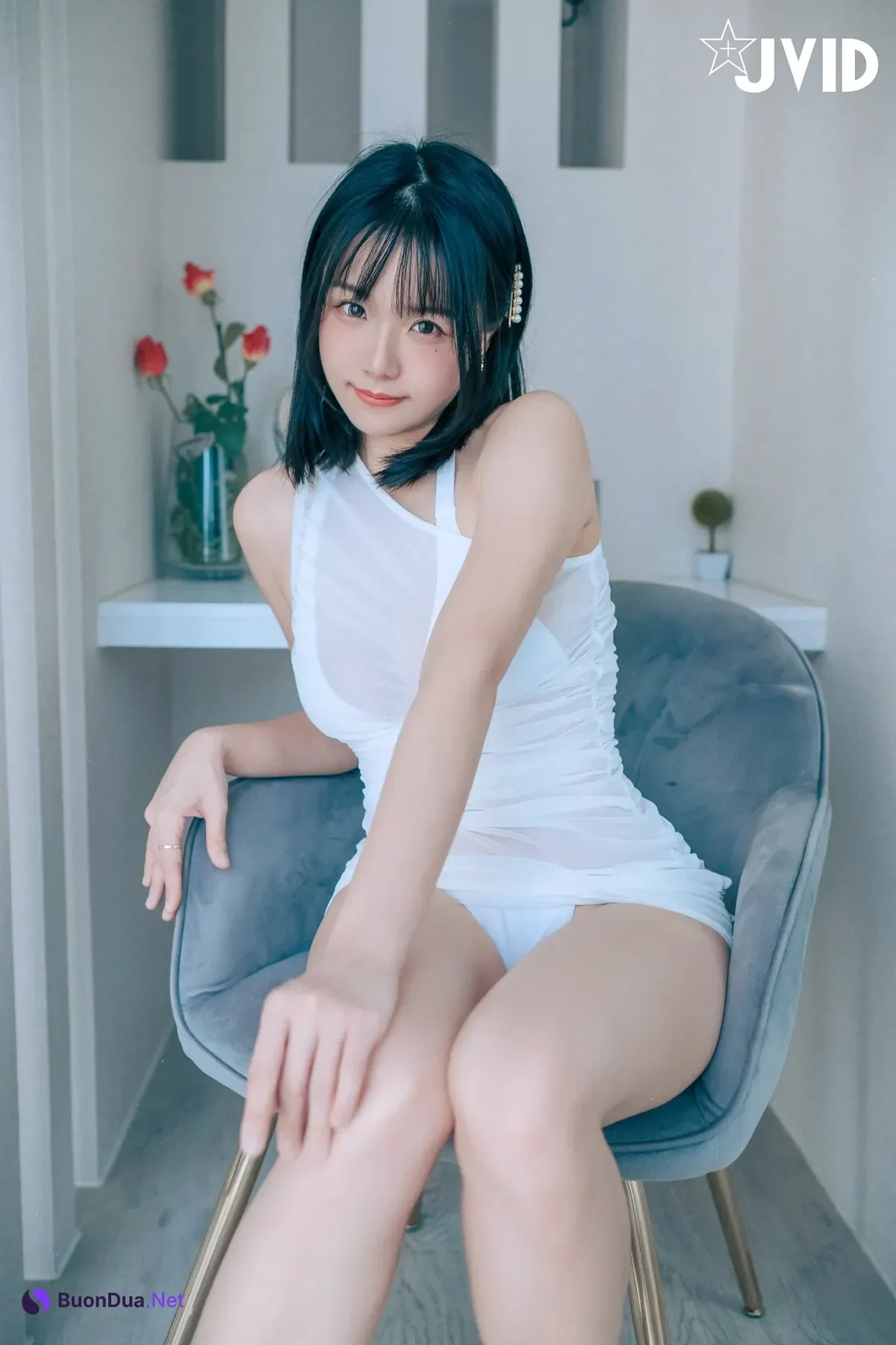 JVID Angela寶7 – 豪乳情婦の不倫旅行－寶七🫦跪舔肉棒的色色拜金萌妹🔥靈巧的舌頭舔來舔去😈 Set.02 - Photo 12