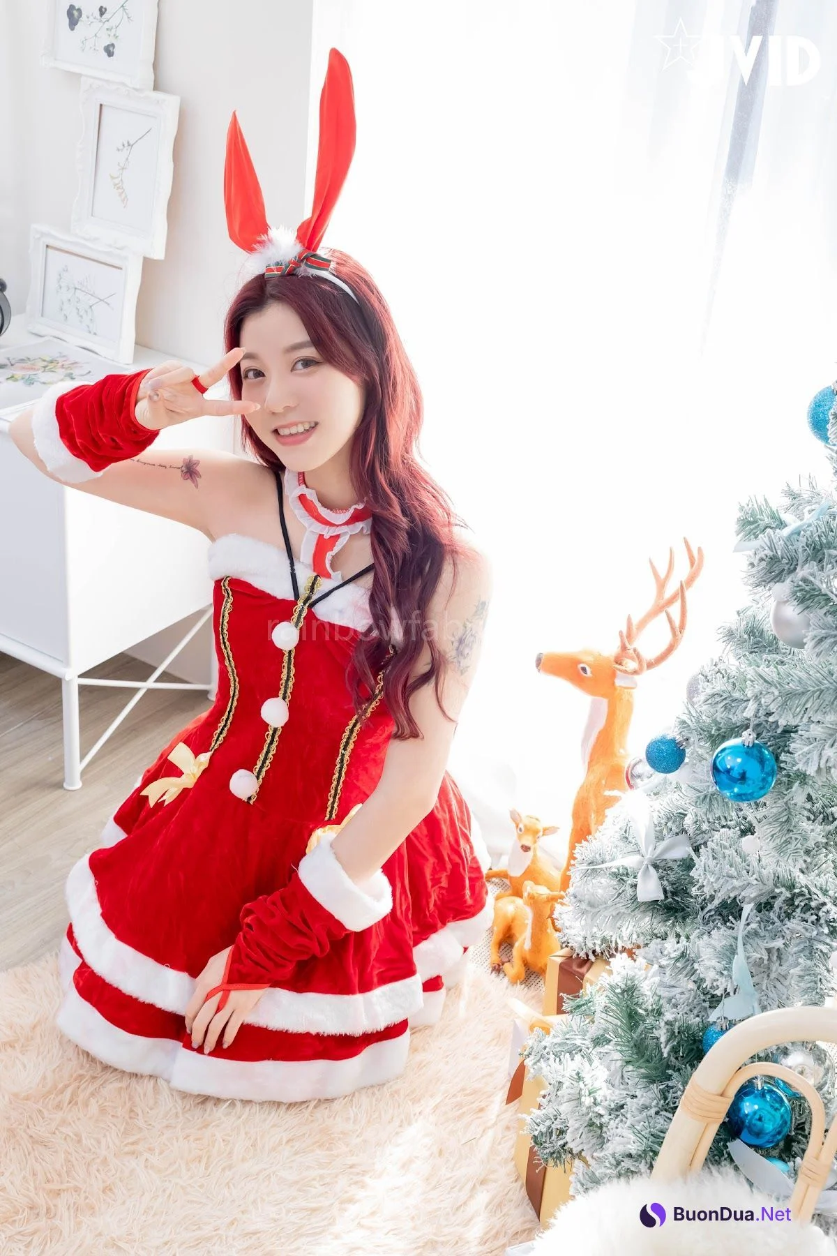 [JVID] Caroline卡洛琳 – 暗戀中的超正學妹今年的交換禮物很不一樣….💦💦 - Photo 4