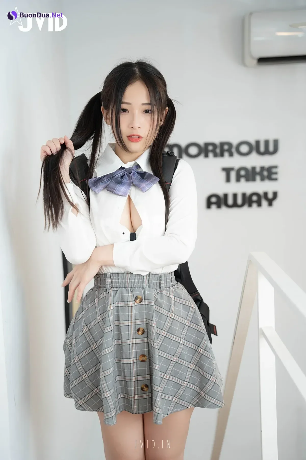JVID 婕咪 Juice – {不能發出聲音}雙馬尾再次逆麟.又在學長胯下玩起來 - 写真 5