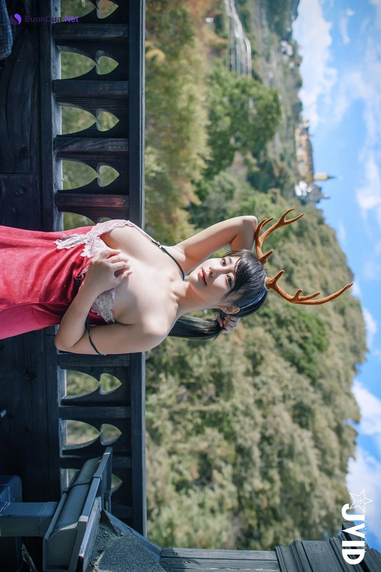 JVID Lele 樂樂 – 全輯上空無碼 巨乳校花 樂樂－鹿角loli的報恩！ Set.03 - Photo 3