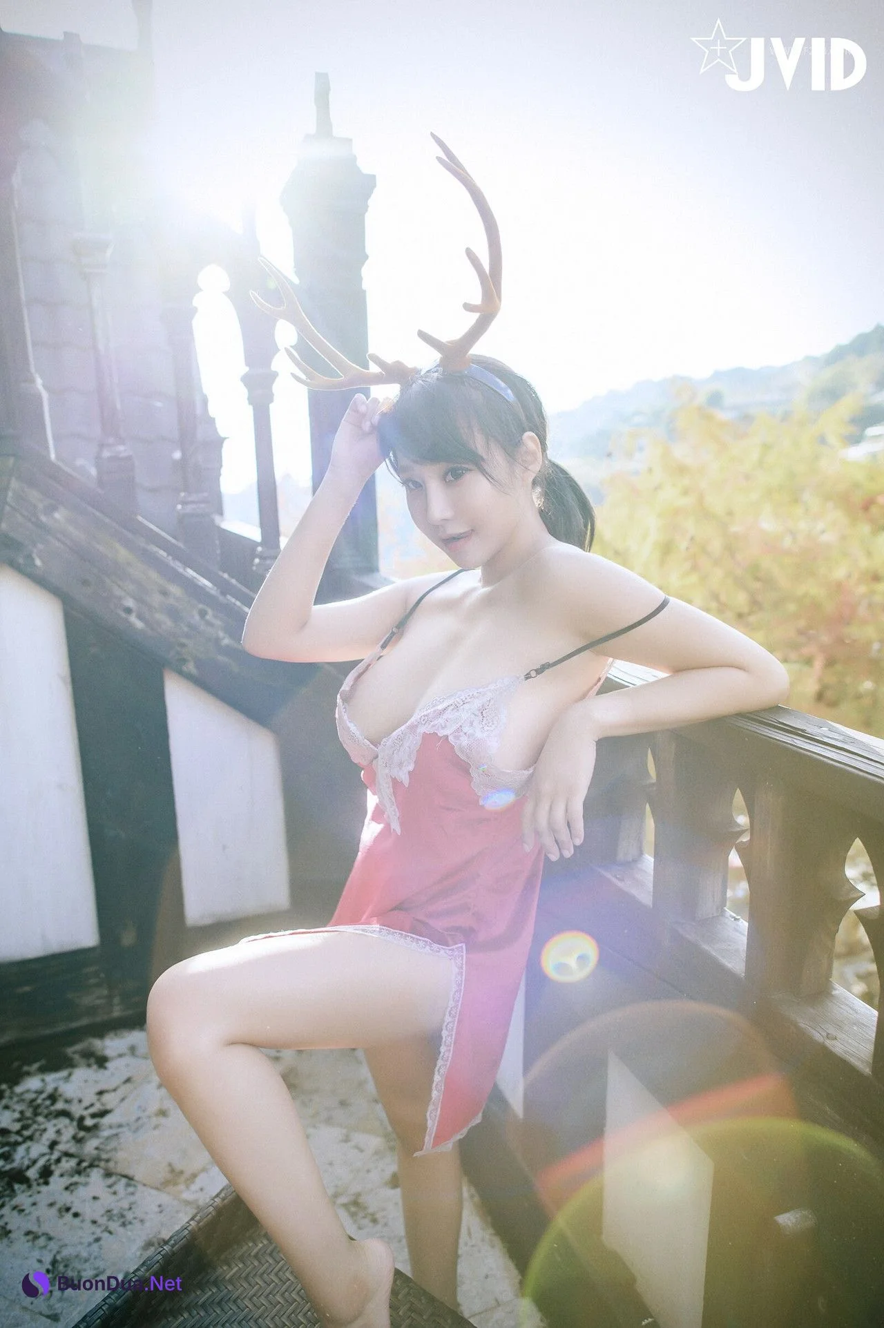 JVID Lele 樂樂 – 全輯上空無碼 巨乳校花 樂樂－鹿角loli的報恩！ Set.03 - Photo 5