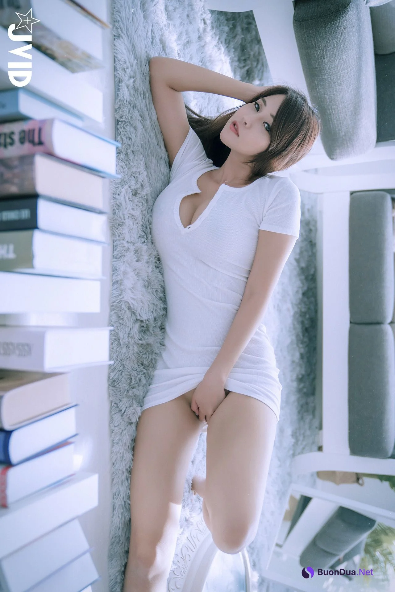 JVID Lele 樂樂 美巨乳樂樂最新力作，性感晨光，等你一起來滾床 Set.02 - Photo 5