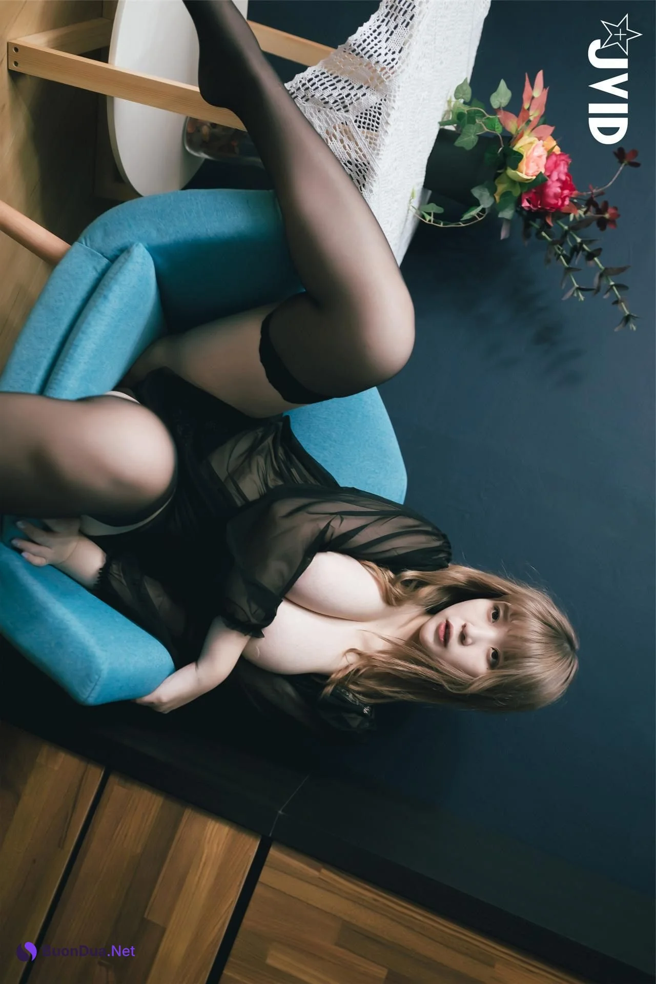 JVID Linda & Ruru 巨乳校花的碰撞_性感小恶魔-雪白H乳-极致美尻 Set.01 - Photo 7