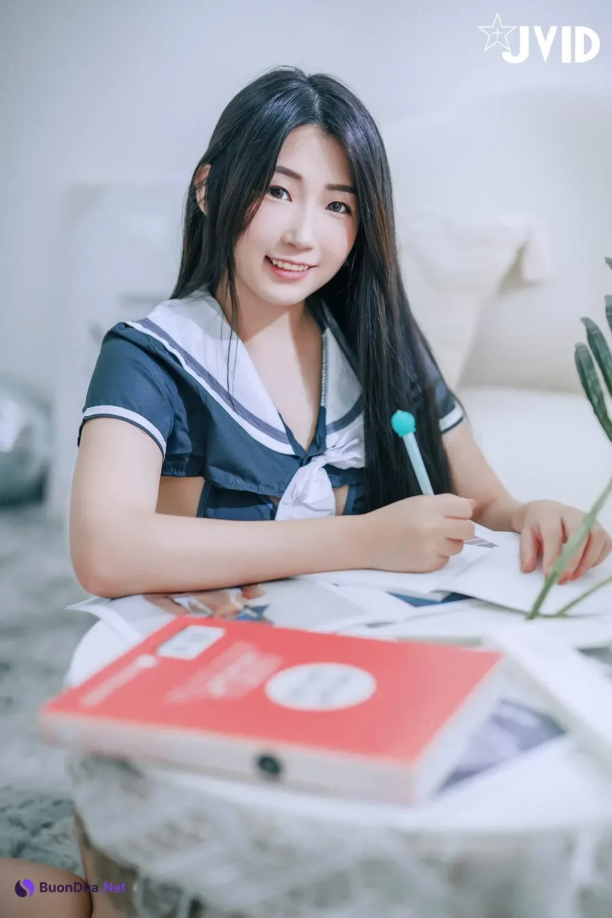 JVID 肉包Mini – 童颜巨乳女学生-色诱家教老师-用身体交换考题-老师揉捏着两颗软嫩乳房-第一视角口交乳夹性感摩擦诱惑 Set.01 - Photo 6