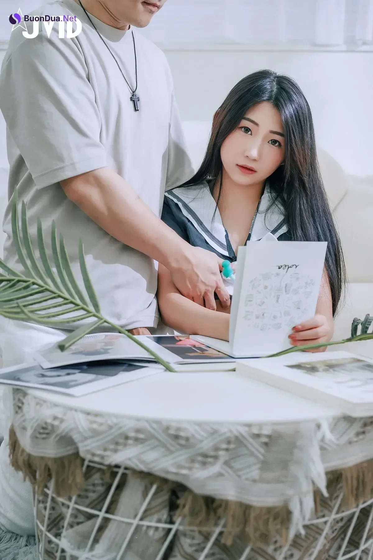 JVID 肉包Mini – 童颜巨乳女学生-色诱家教老师-用身体交换考题-老师揉捏着两颗软嫩乳房-第一视角口交乳夹性感摩擦诱惑 Set.01 - Photo 8