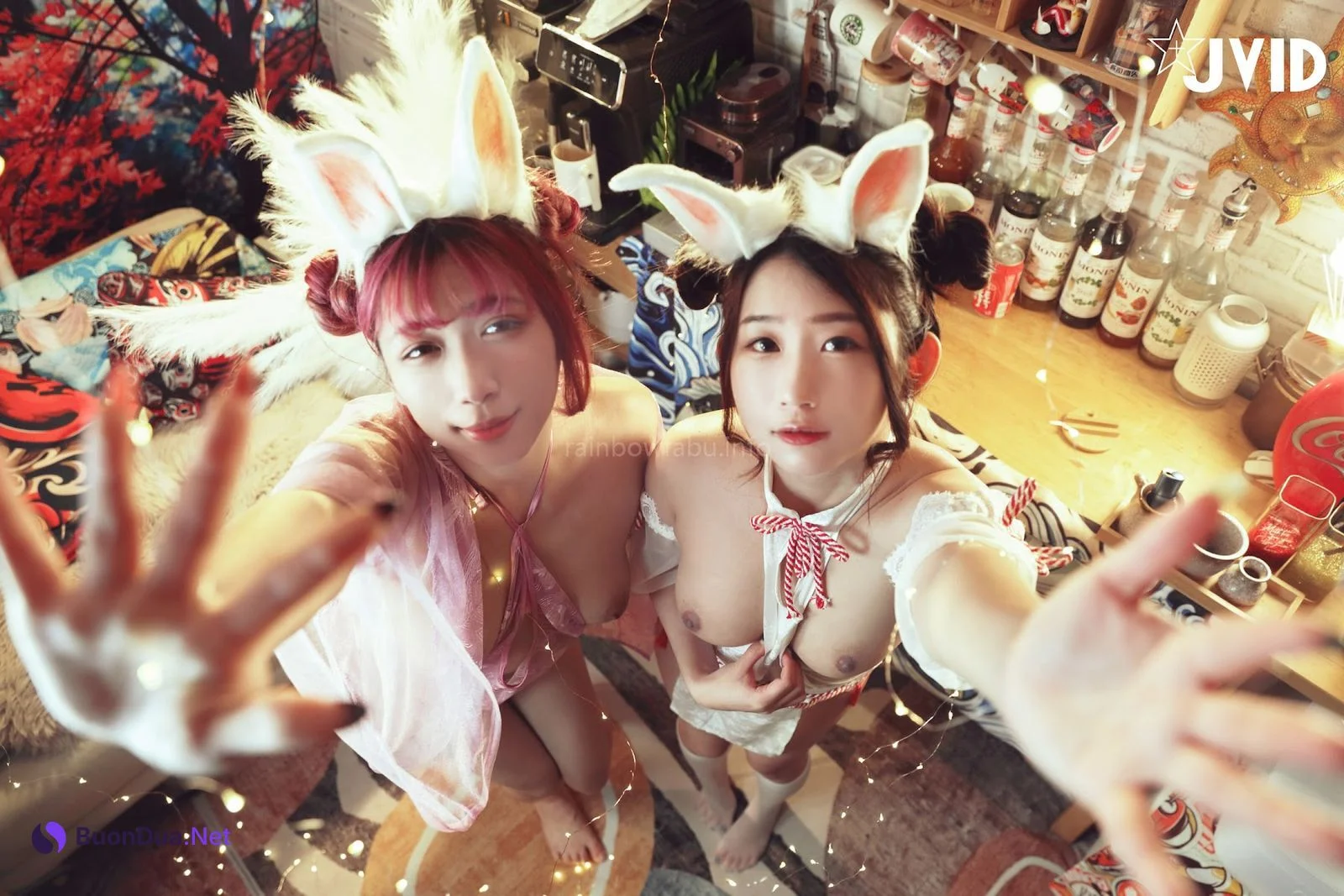 [JVID] 肉包Mini & 吳紫欣 – 體液兔X淫水兔~色液融合~!! - รูปภาพ 10