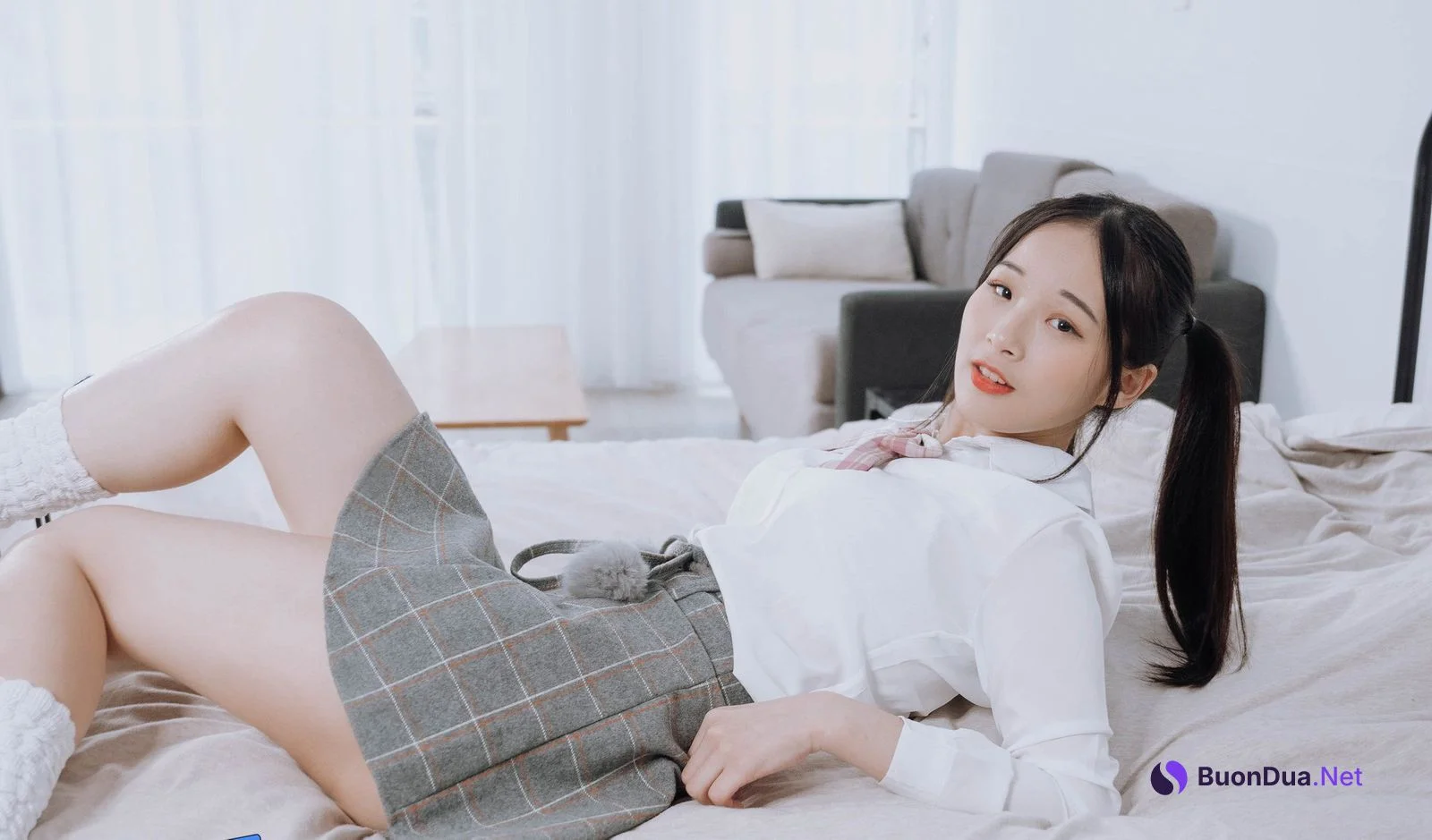 JVID精品 婕咪 雙馬尾女孩想在學長的胯下依偎，四点全露 No.01 - Photo 11