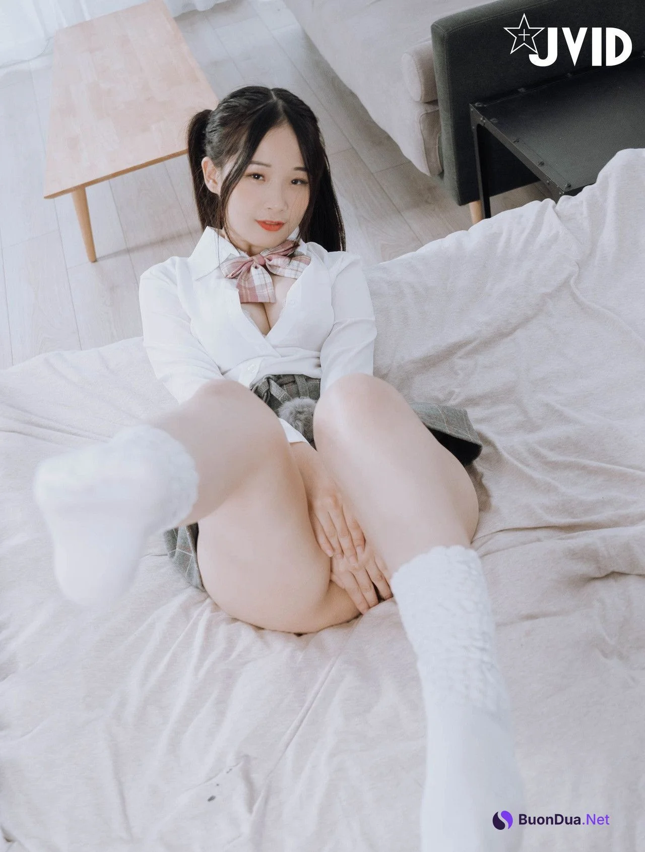 JVID精品 婕咪 雙馬尾女孩想在學長的胯下依偎，四点全露 No.01 - Photo 20