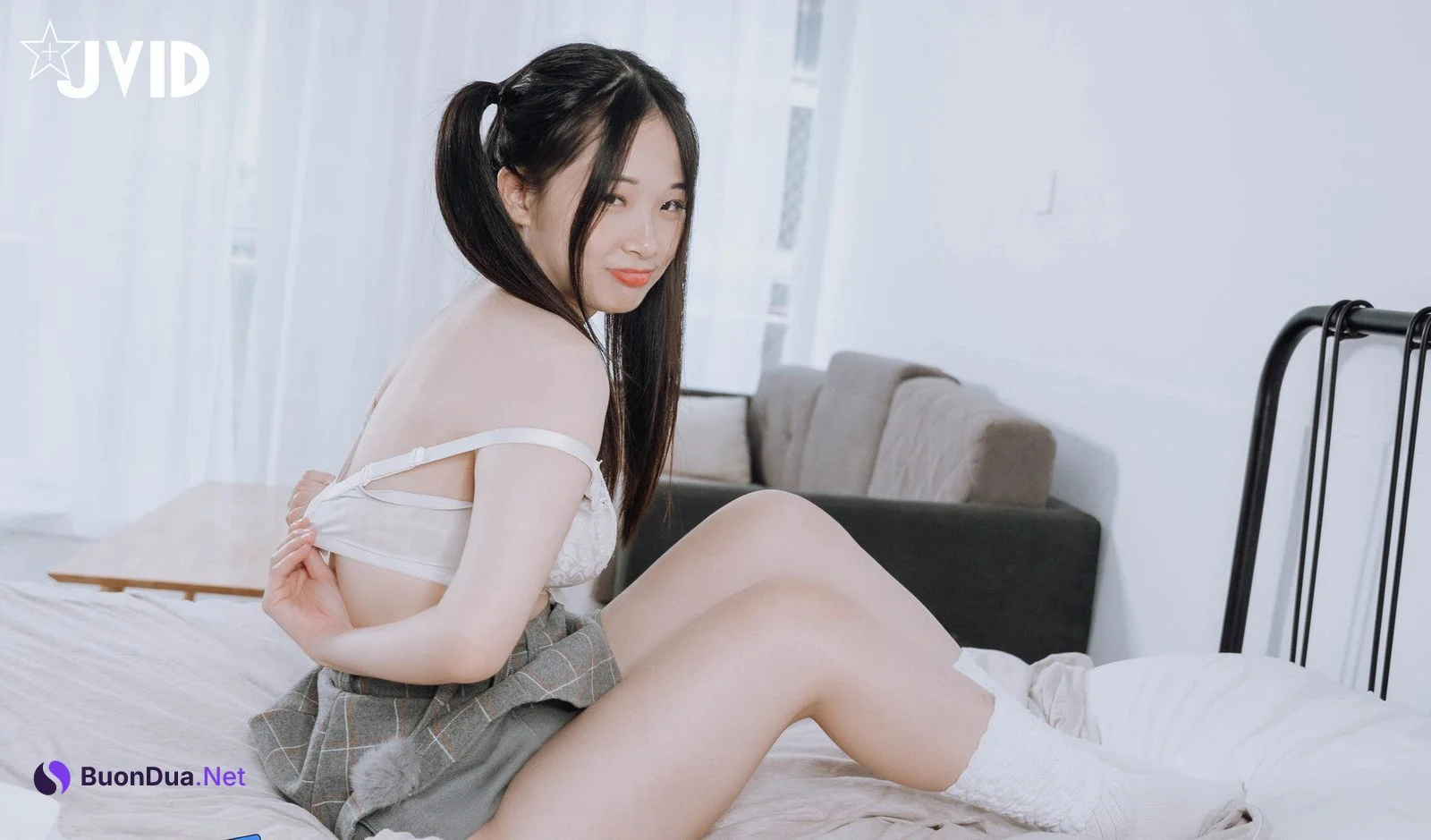 JVID精品 婕咪 雙馬尾女孩想在學長的胯下依偎，四点全露 No.02 - Photo 8