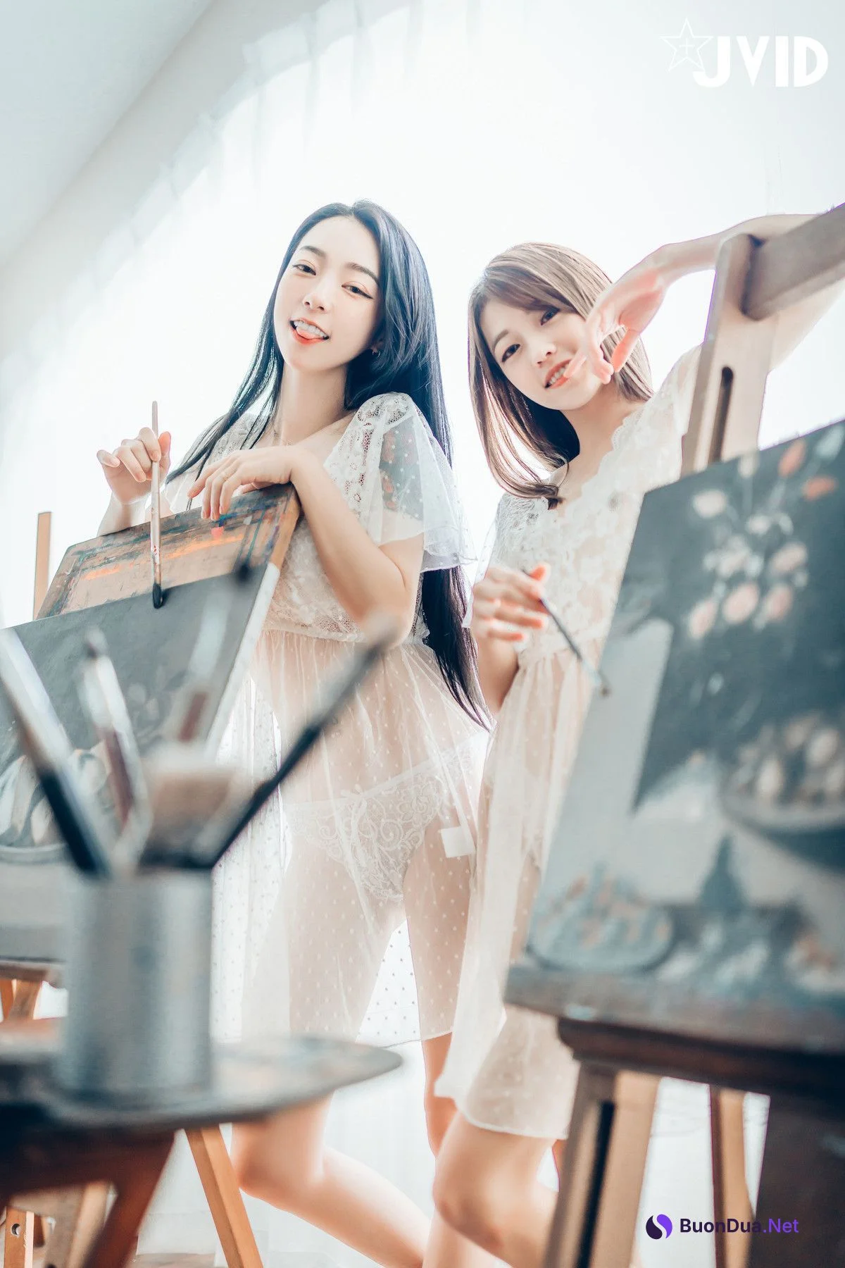 JVID精品 飄飄 妍妍 百合花神の美少女 最色色嘗試 辰辰特別客串！色色最大突破 Set.01 - Photo 13