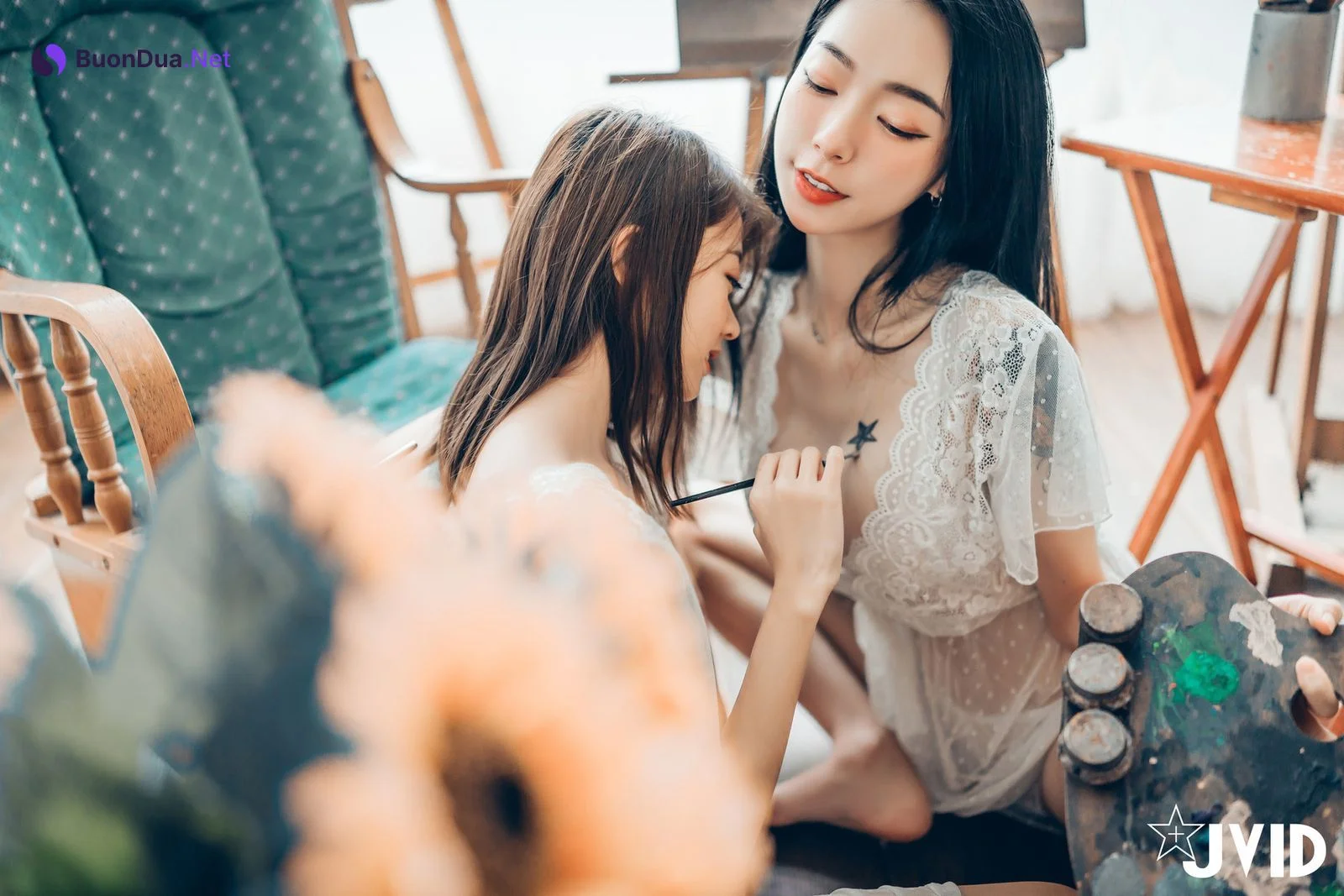 JVID精品 飄飄 妍妍 百合花神の美少女 最色色嘗試 辰辰特別客串！色色最大突破 Set.01 - Photo 15