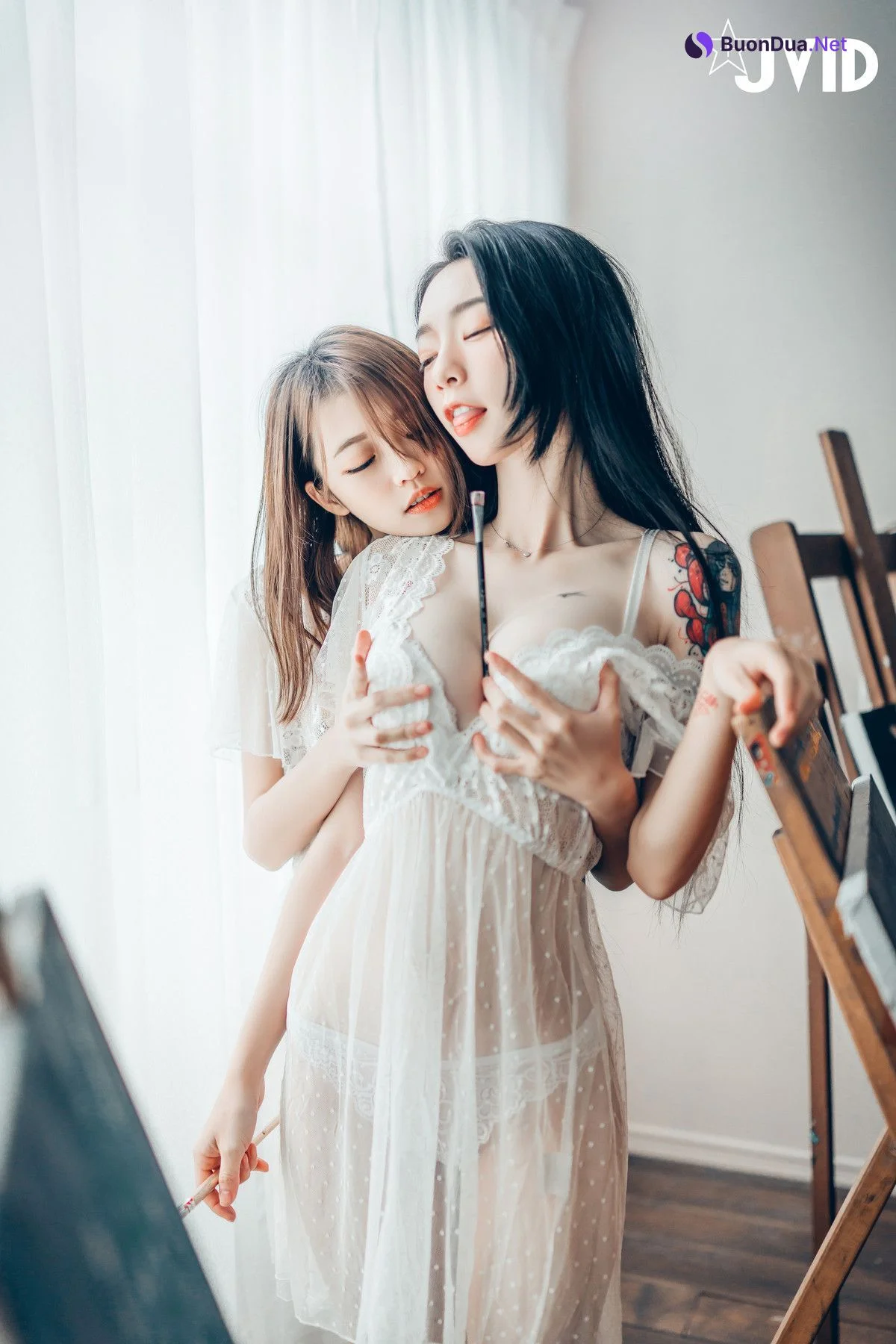 JVID精品 飄飄 妍妍 百合花神の美少女 最色色嘗試 辰辰特別客串！色色最大突破 Set.01 - Photo 16