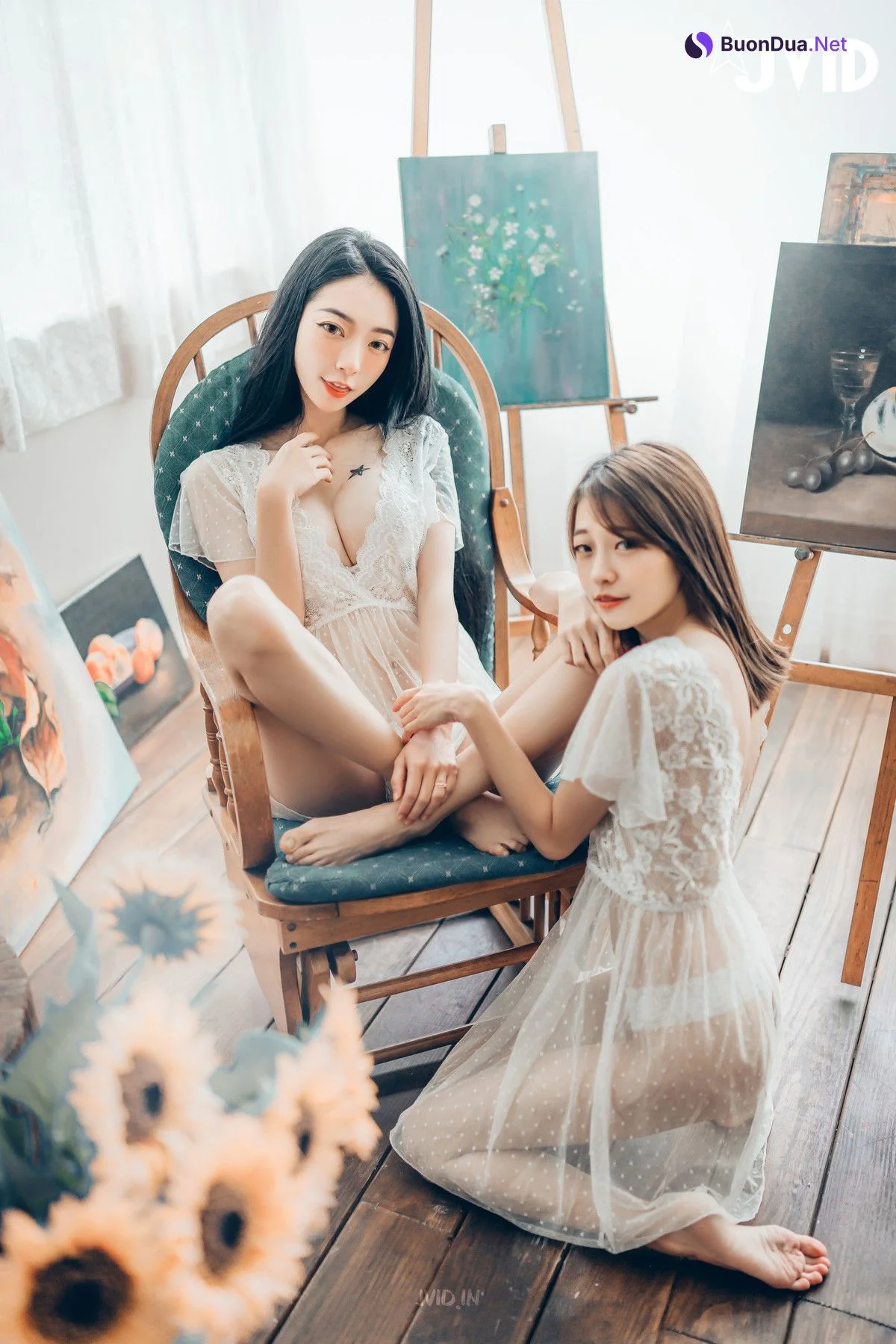 JVID精品 飄飄 妍妍 百合花神の美少女 最色色嘗試 辰辰特別客串！色色最大突破 Set.01 - Photo 2