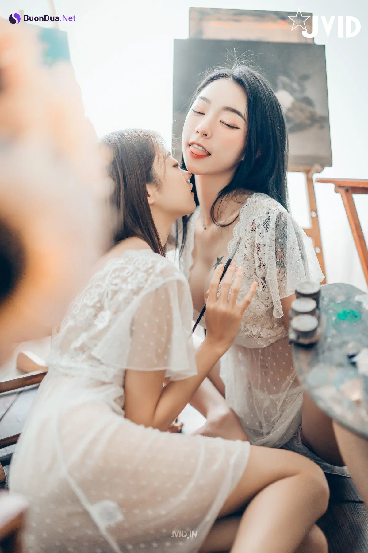 JVID精品 飄飄 妍妍 百合花神の美少女 最色色嘗試 辰辰特別客串！色色最大突破 Set.01 - Photo 4