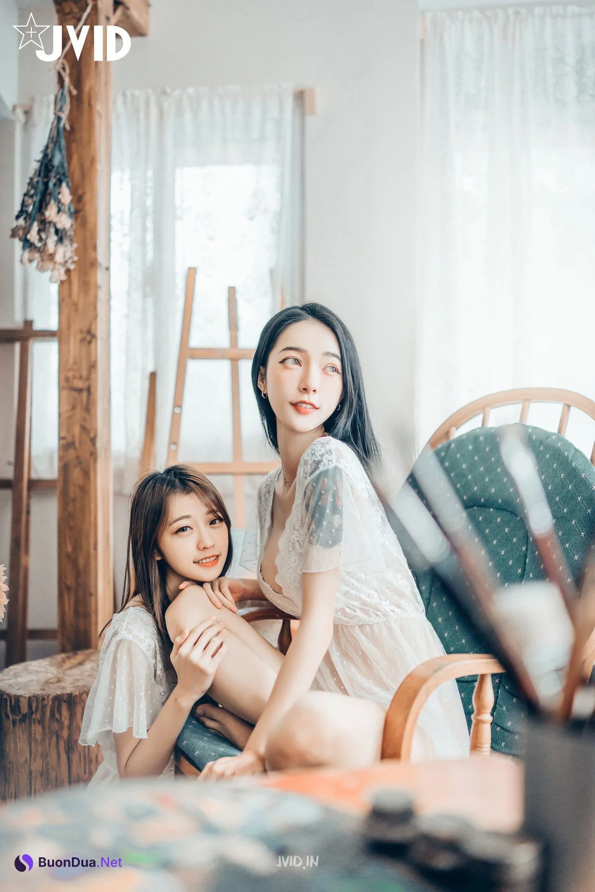JVID精品 飄飄 妍妍 百合花神の美少女 最色色嘗試 辰辰特別客串！色色最大突破 Set.01 - Photo 9