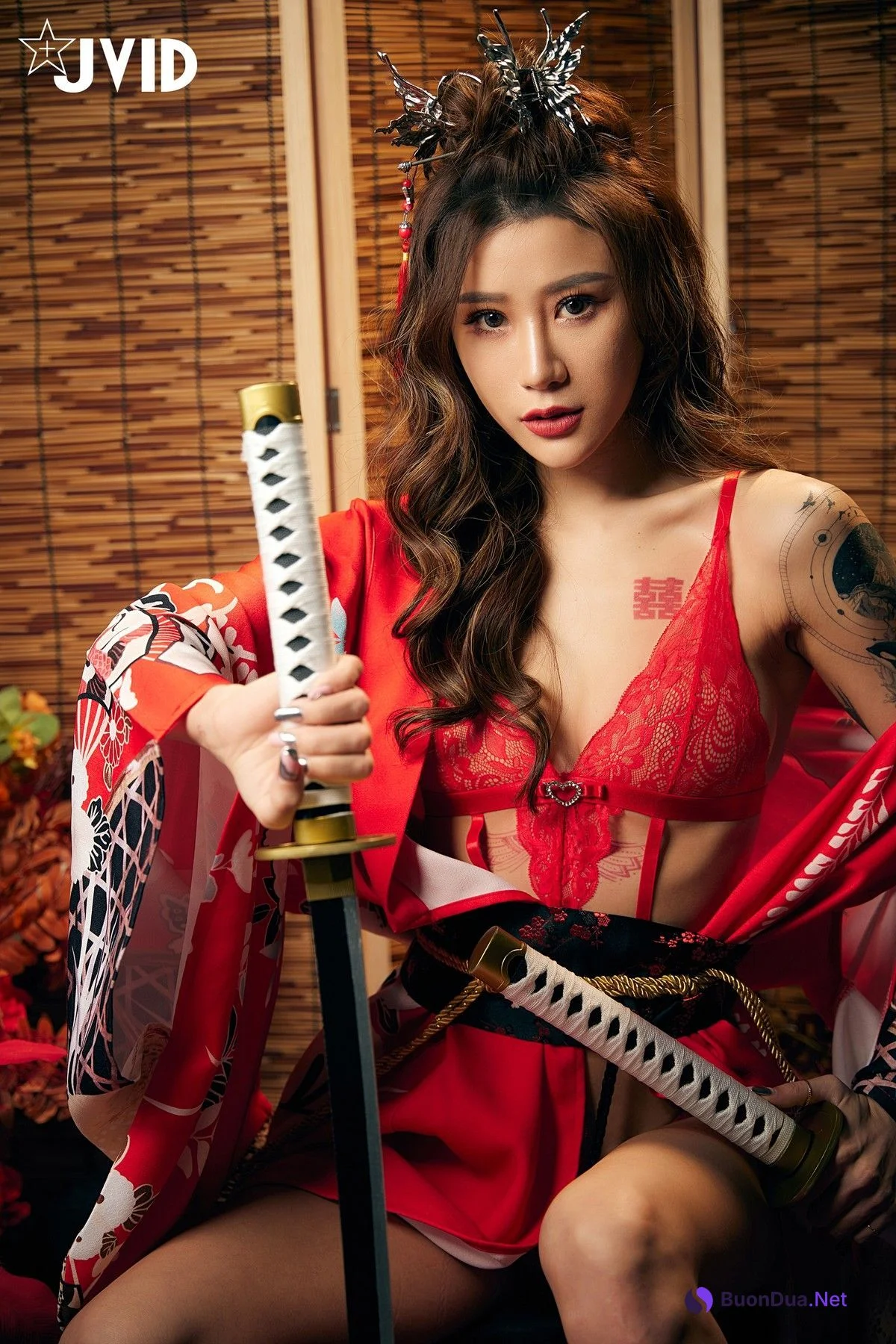 JVID精品 聖上寵幸首選～傾國傾城囍媚娘 婀娜多姿 酥胸外露 Set.01 - Photo 4