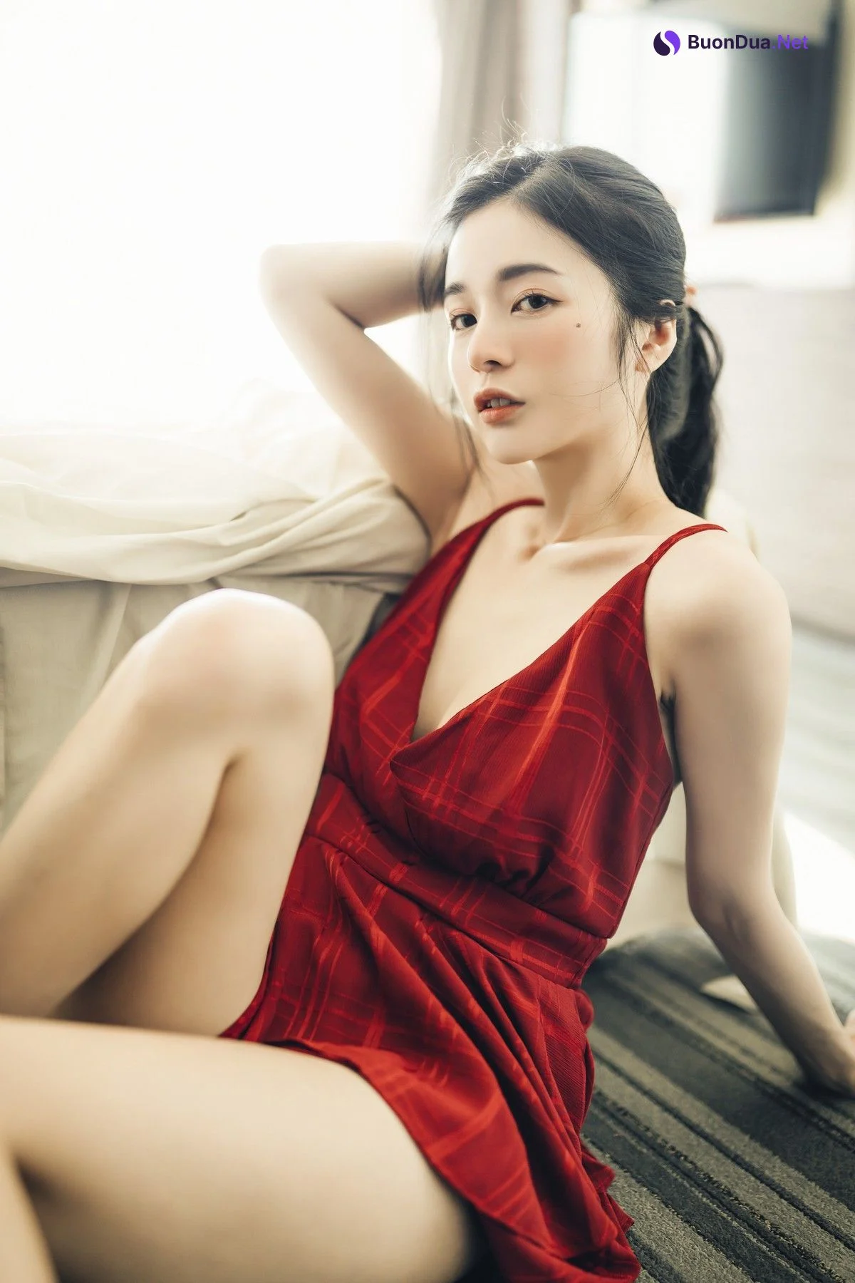 JVID精品 🔞仙仙辰 透明罩衫 透明駱駝蹄內褲 濕潤黑絲 我的女友 這次有點色😈有點甜 Set.01 - Photo 10