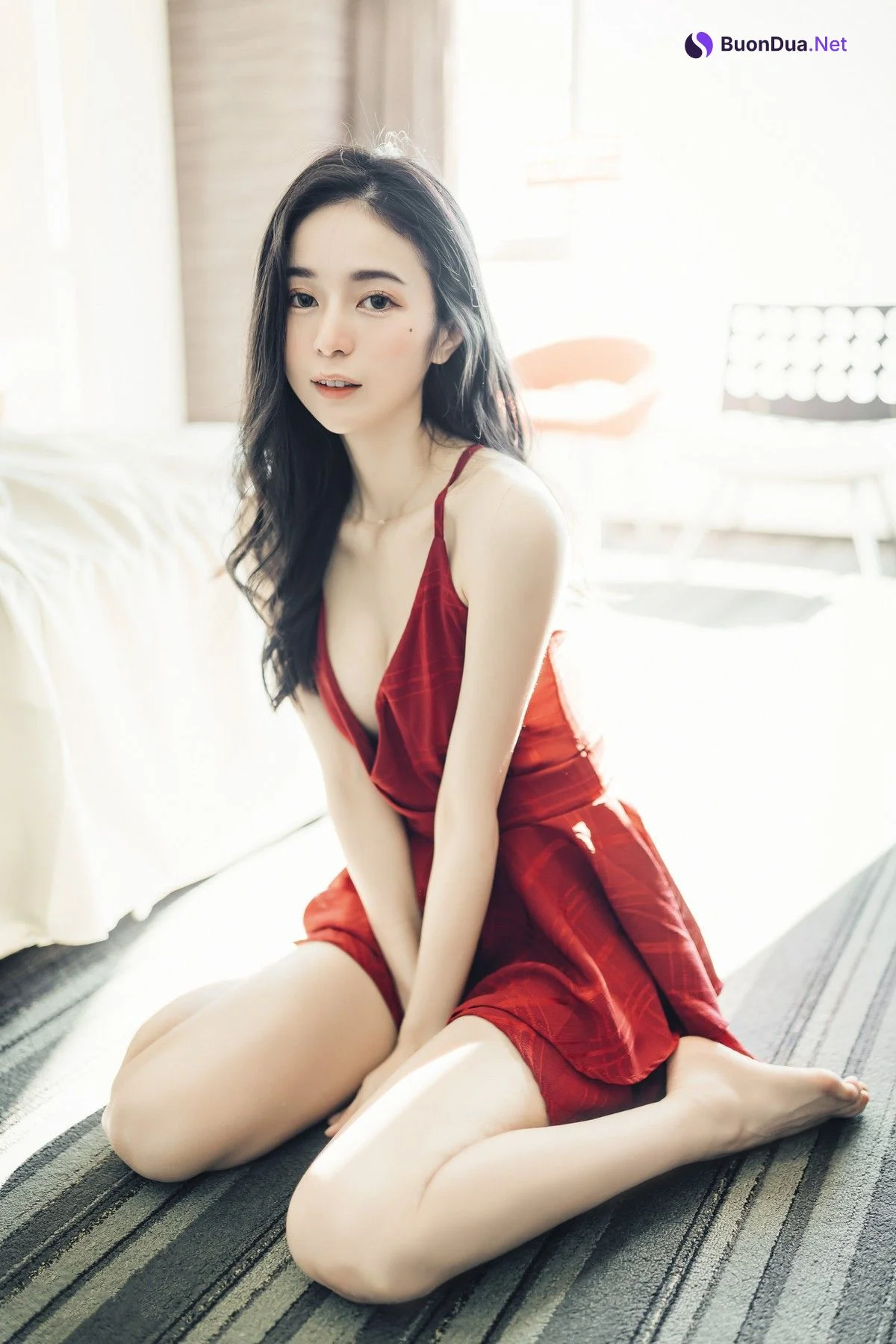 JVID精品 🔞仙仙辰 透明罩衫 透明駱駝蹄內褲 濕潤黑絲 我的女友 這次有點色😈有點甜 Set.01 - Photo 2
