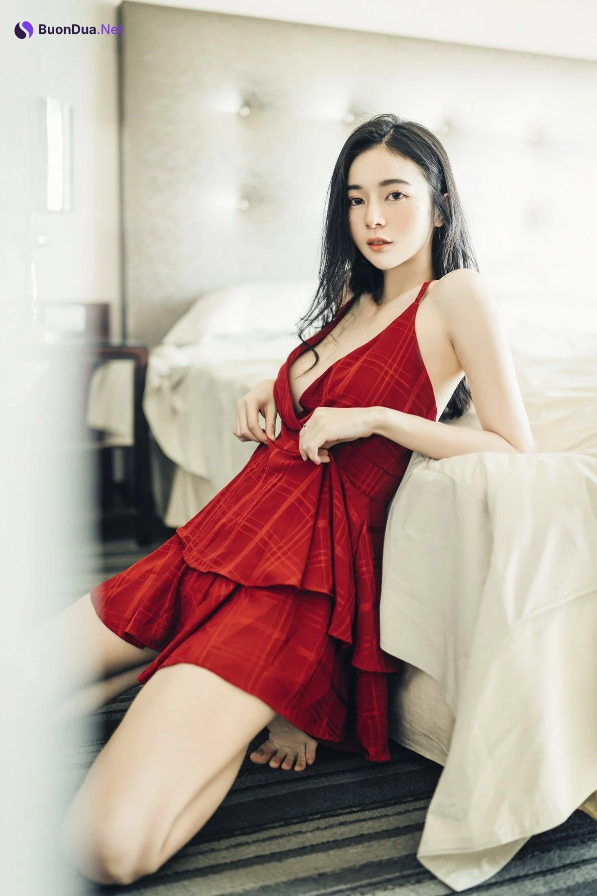 JVID精品 🔞仙仙辰 透明罩衫 透明駱駝蹄內褲 濕潤黑絲 我的女友 這次有點色😈有點甜 Set.01 - Photo 6