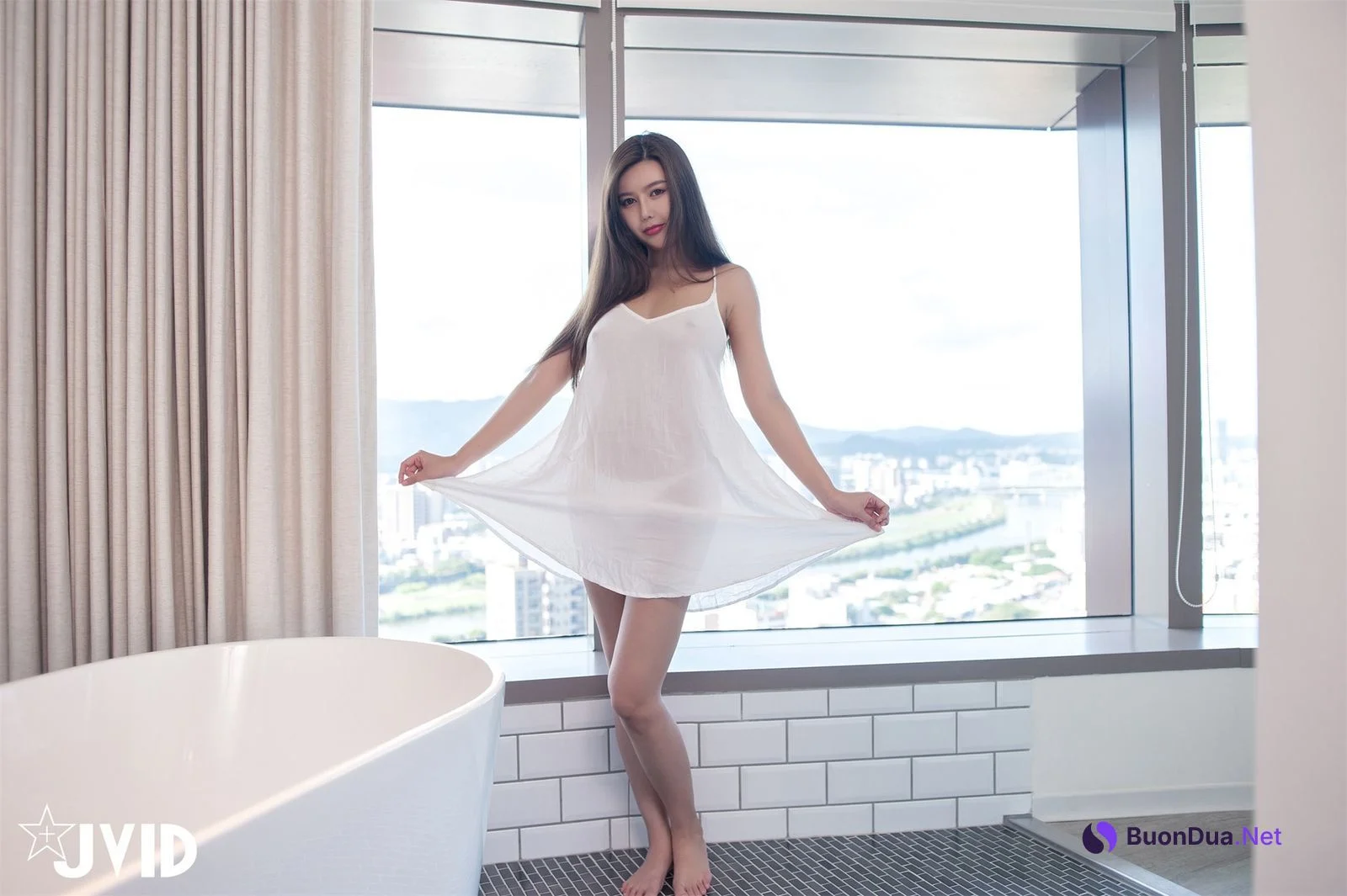 JVID精品 夢幻般的美巨乳女神【木木森】景觀高樓內的裸體誘惑 Set.02 - Photo 10