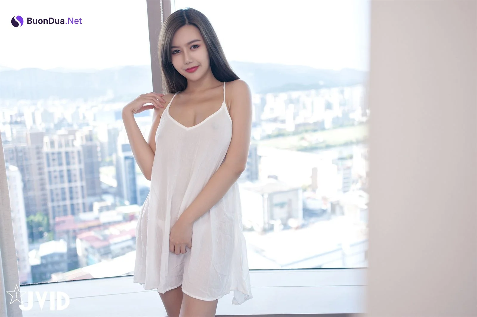 JVID精品 夢幻般的美巨乳女神【木木森】景觀高樓內的裸體誘惑 Set.02 - Photo 6