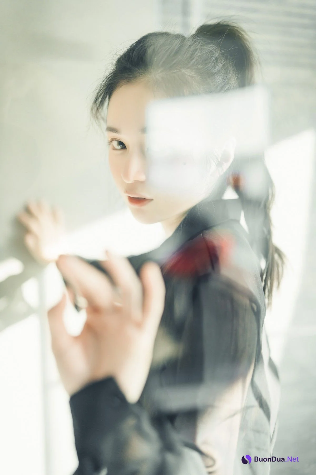 JVID精品 🔞仙仙辰 透明罩衫 透明駱駝蹄內褲 濕潤黑絲 我的女友 這次有點色😈有點甜 Set.02 - Photo 8