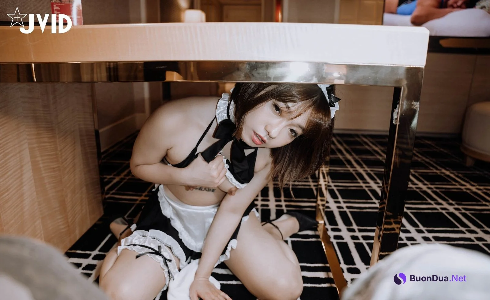 JVID精品 四点全开单点性玩物美尻钟点女仆 玩具 束缚 性玩物 丝袜淫穴爆表 Set.03 - 写真 8
