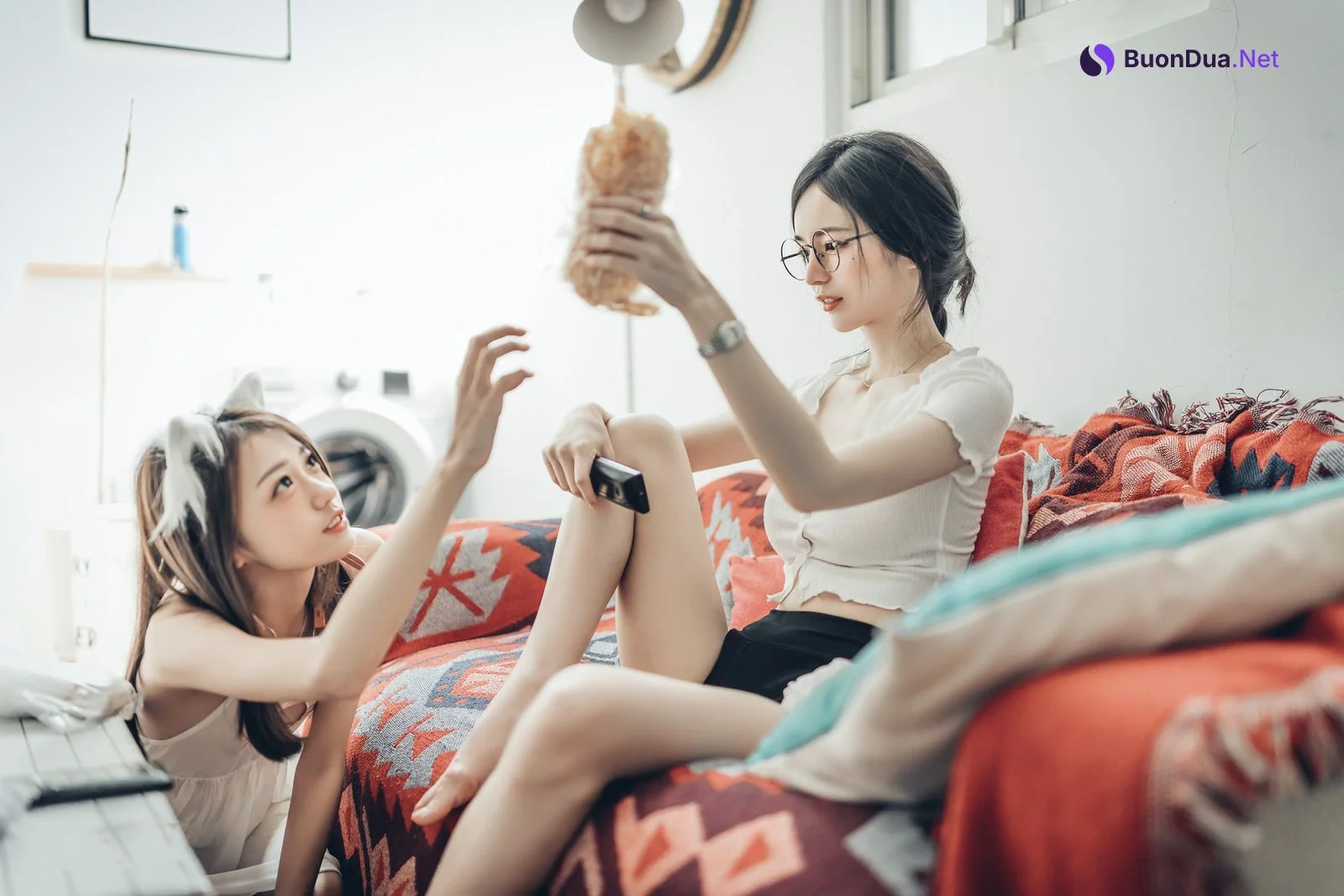 JVID精品 三位女神全裸合體🔞 宅女辰辰與她的兩隻貓咪飄飄 妍妍的性生活❤️ Vol.01 Set.01 - Photo 6