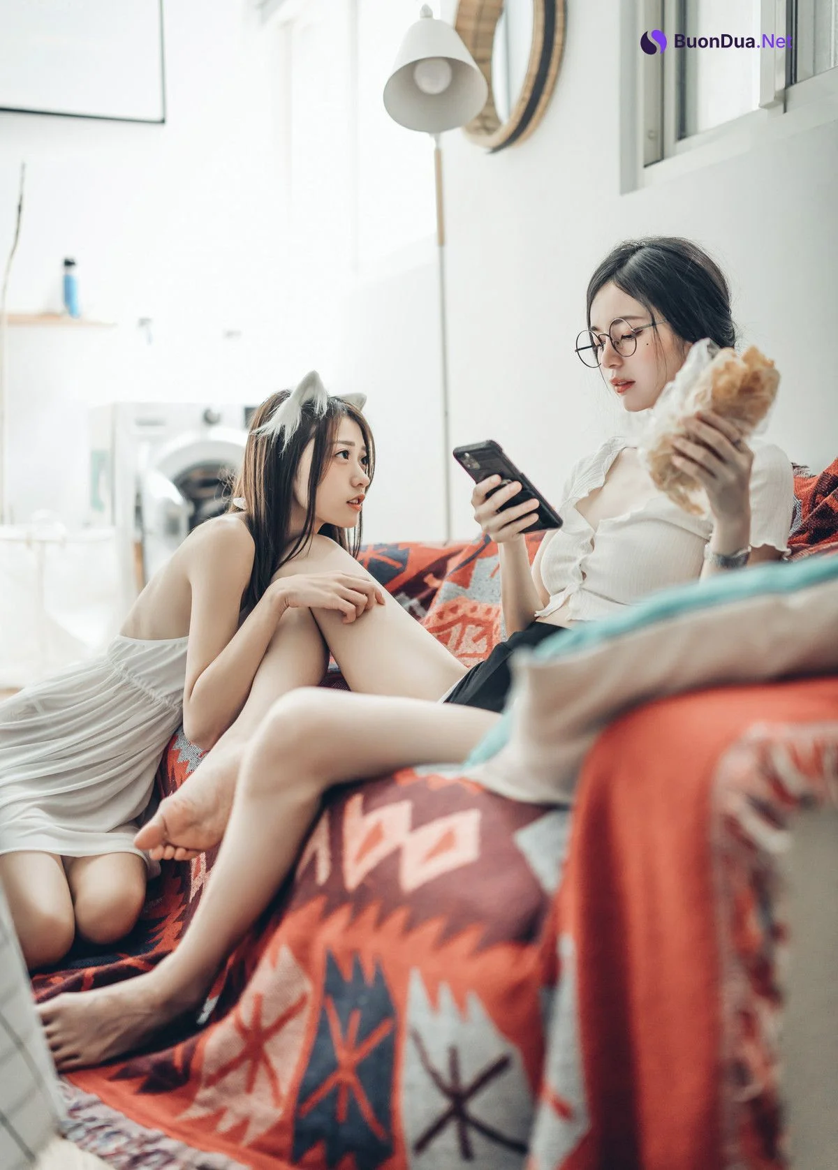 JVID精品 三位女神全裸合體🔞 宅女辰辰與她的兩隻貓咪飄飄 妍妍的性生活❤️ Vol.01 Set.01 - Photo 7
