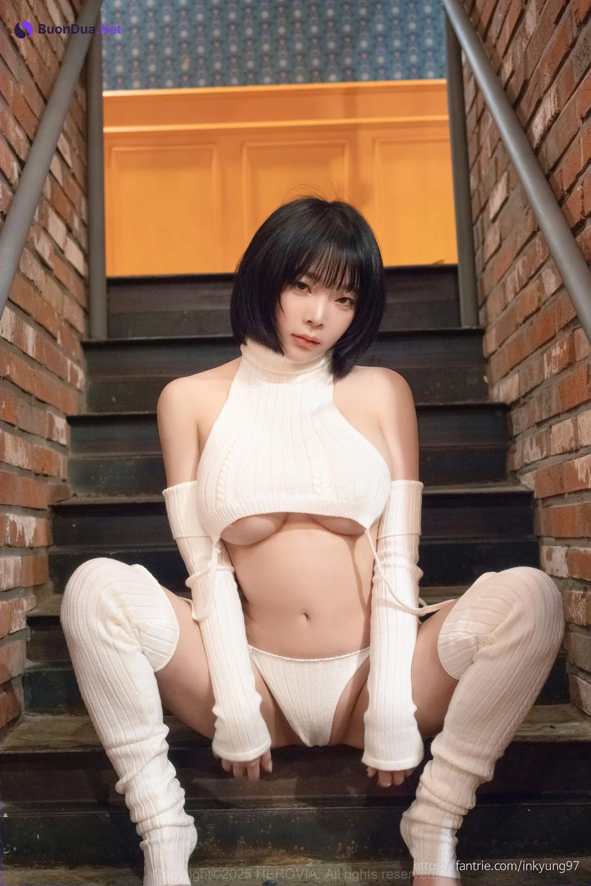 Kang In-kyung (강인경) – White Lingerie - Photo 6