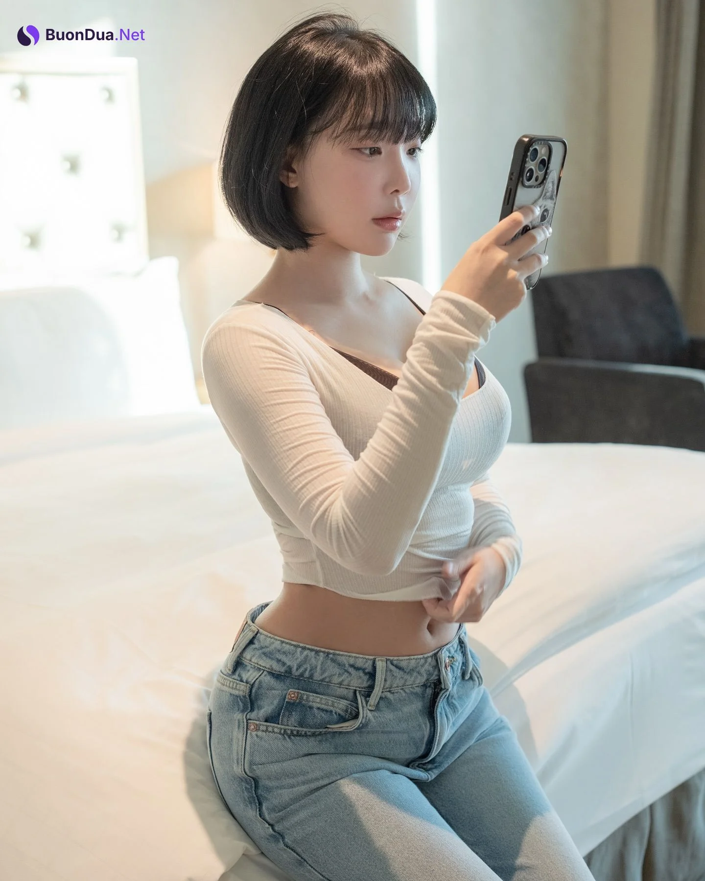 Kang In-kyung (강인경) – White T-Shirt and Jeans Concept - รูปภาพ 16
