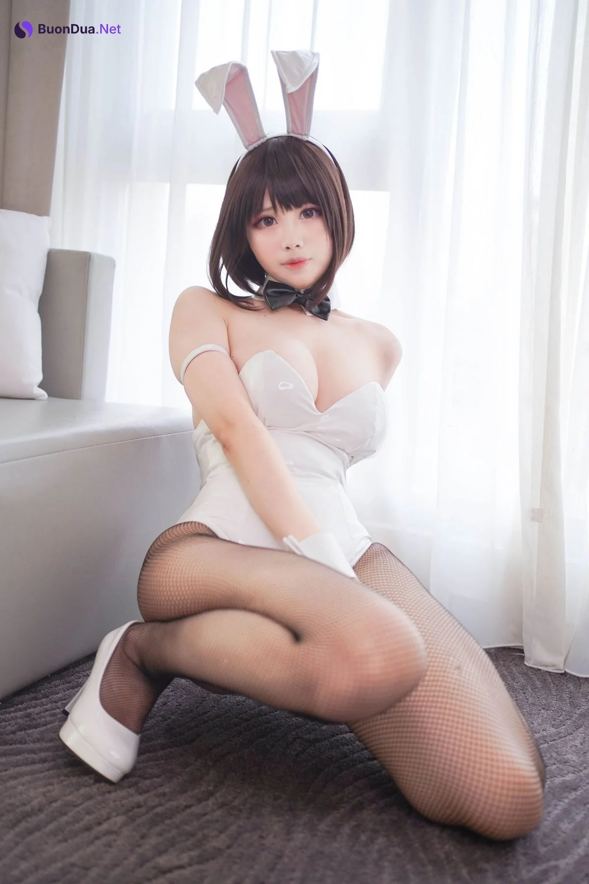 [KaYa萱] Megumi Kato White Bunny - Photo 10