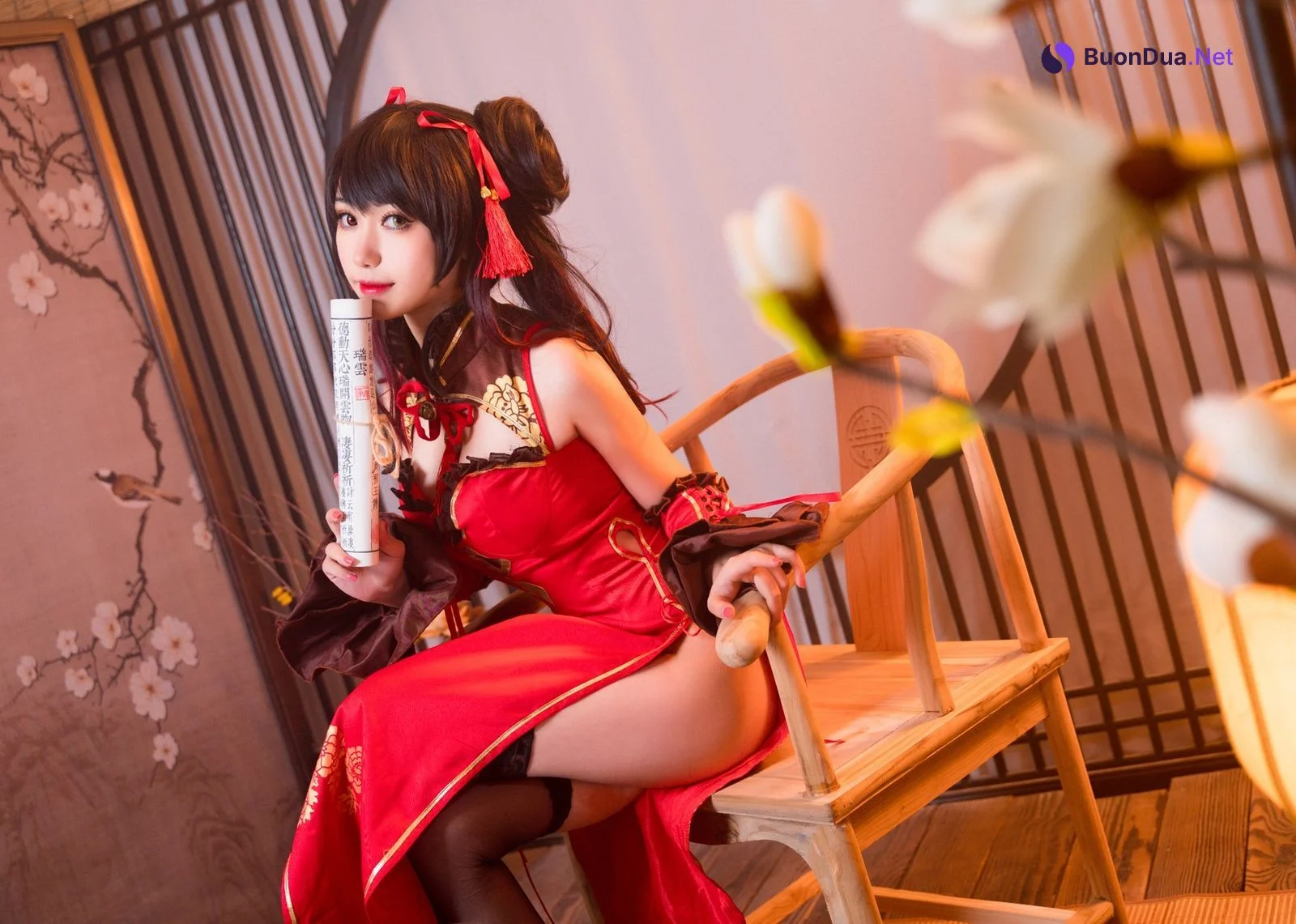[芋圆侑子] Kurumi Tokisaki 旗袍狂三 - Photo 2
