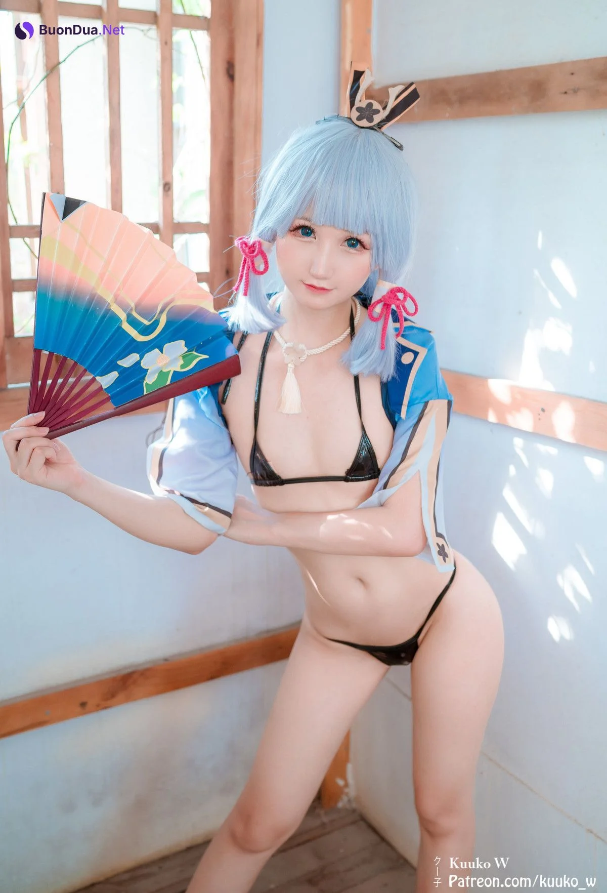 KuukoW クー子 Cosplay Ayaka kamisato - Photo 10