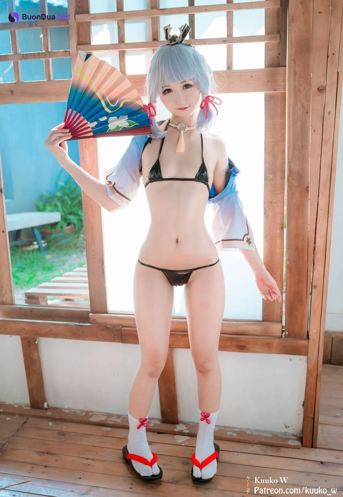 KuukoW クー子 Cosplay Ayaka kamisato - Photo 16