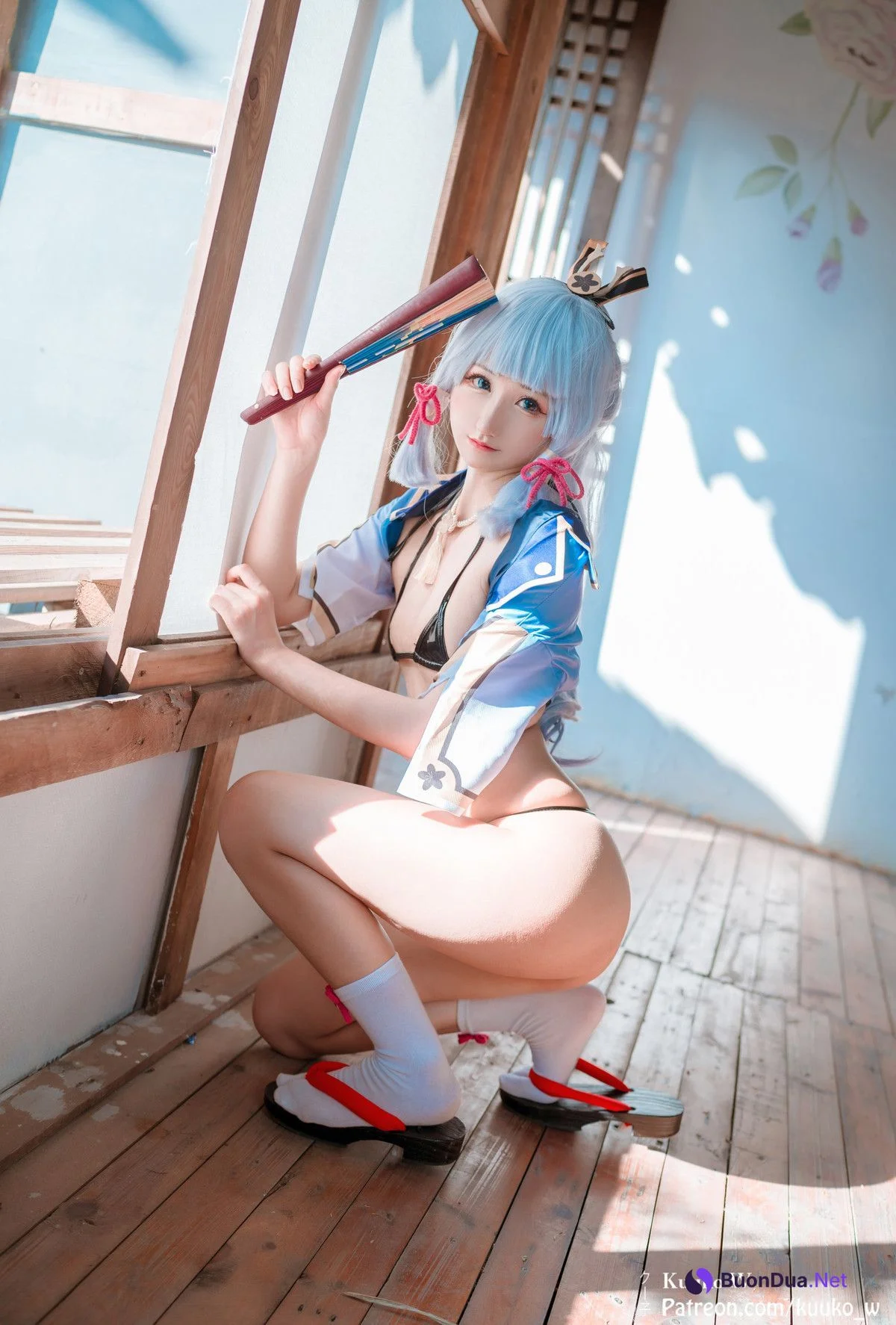 KuukoW クー子 Cosplay Ayaka kamisato - Photo 19
