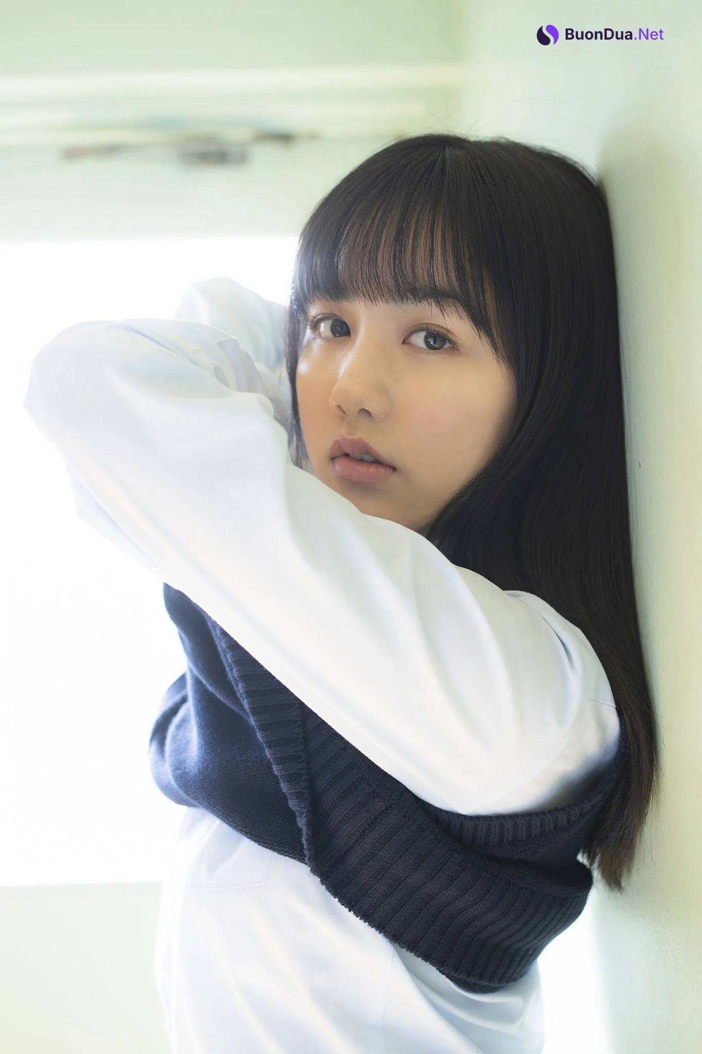 Mao Goto 後藤真桜, ヤンマガWeb 後藤真桜inスクールガール 青山裕企が撮るミスマガ Set.02 - Photo 2