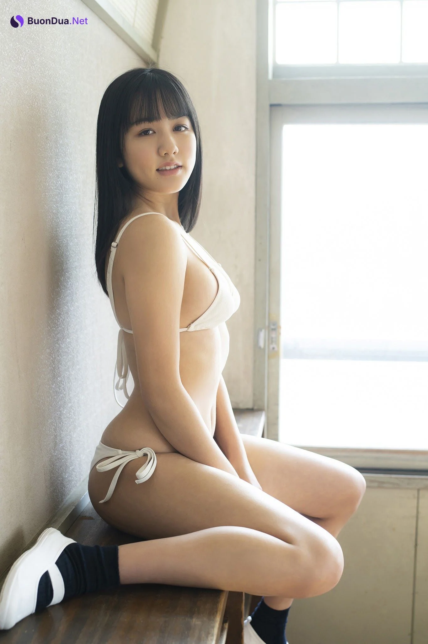 Mao Goto 後藤真桜, ヤンマガWeb 後藤真桜inスクールガール 青山裕企が撮るミスマガ Set.02 - Photo 6
