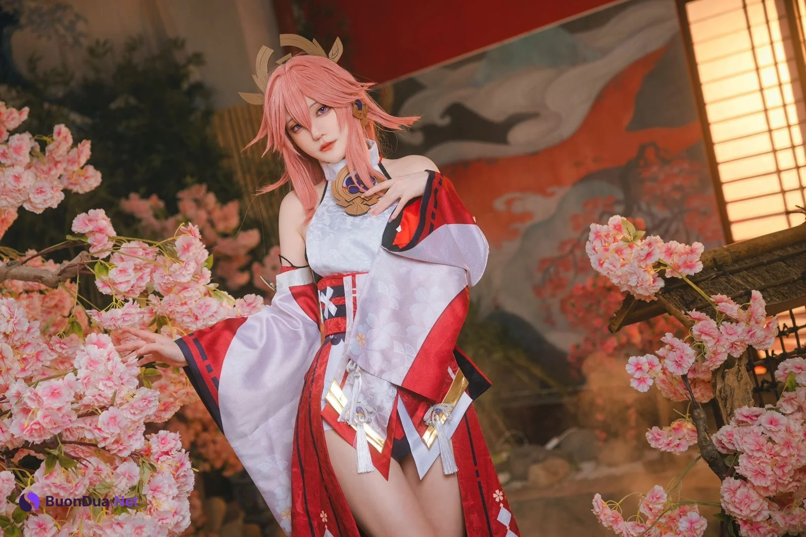 蛋黄mayo Cosplay 八重神子 - Photo 12