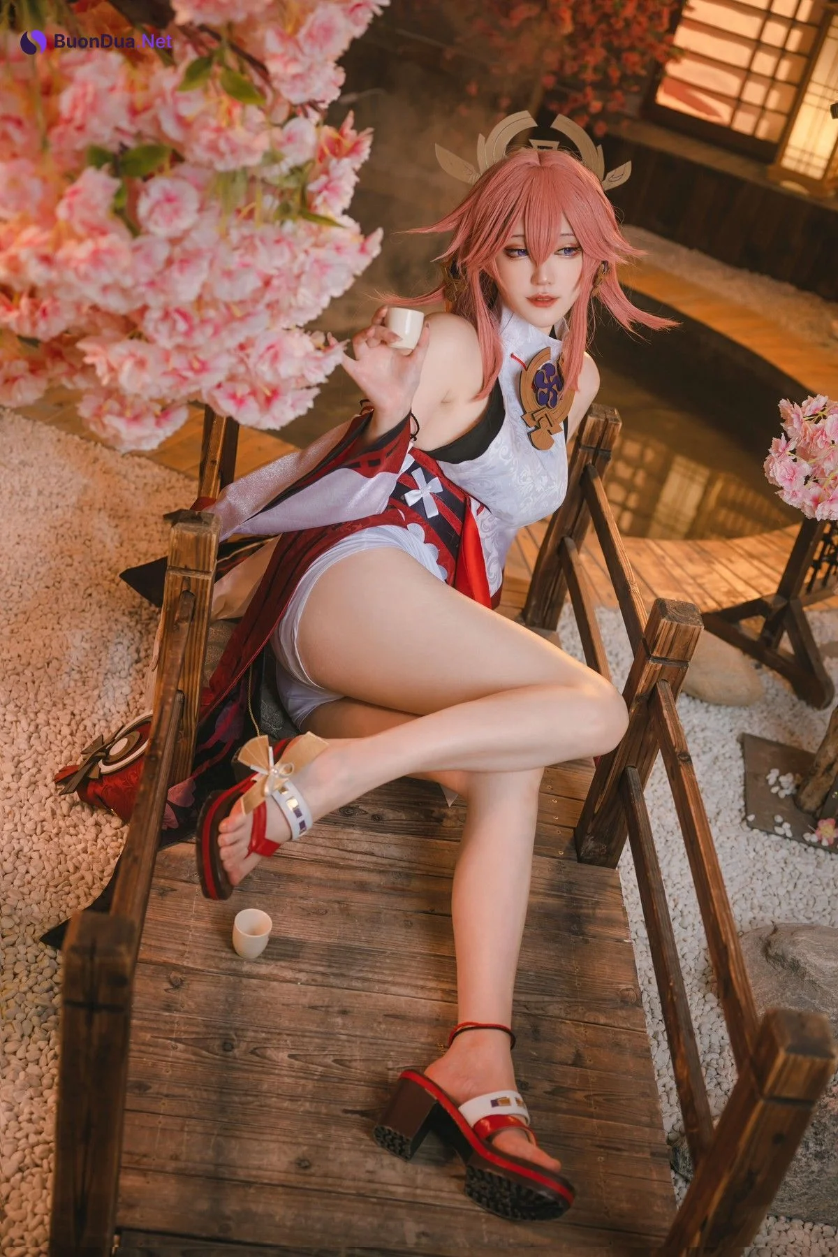 蛋黄mayo Cosplay 八重神子 - Photo 3