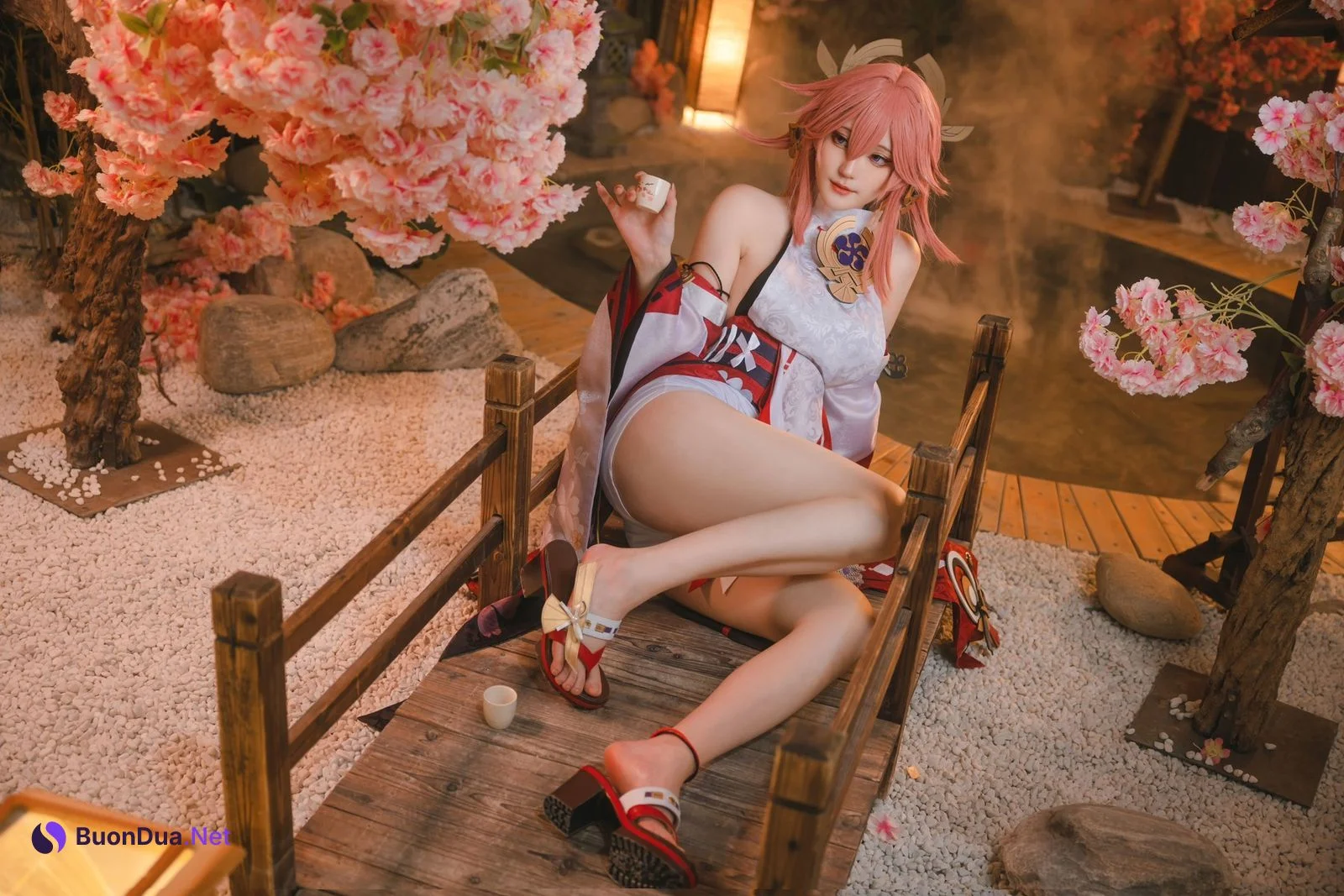 蛋黄mayo Cosplay 八重神子 - Photo 4